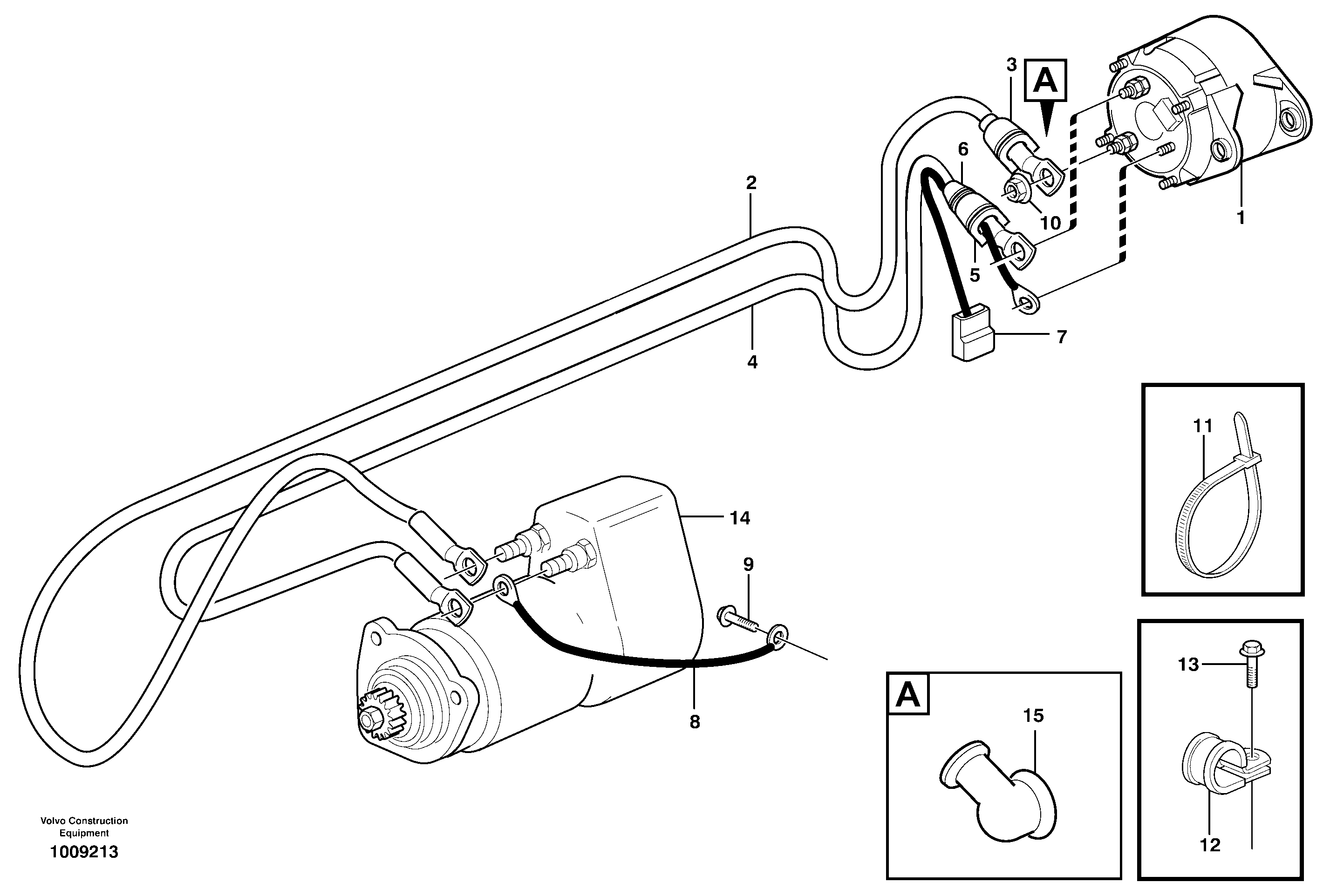 Схема запчастей Volvo L60E - 88230 Cable harness, alternator L60E