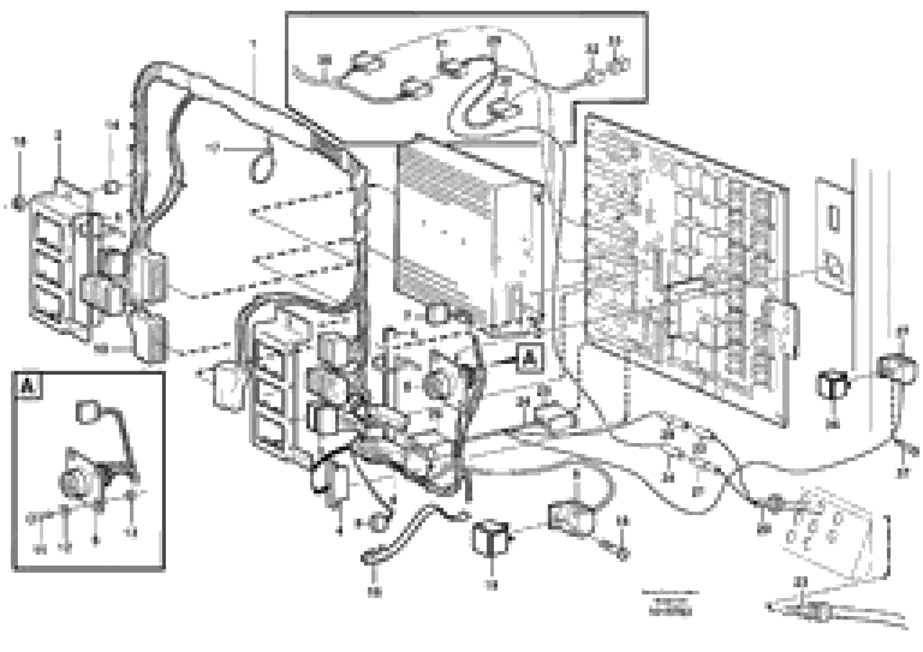 Схема запчастей Volvo L60E - 60173 Electrical distribut.unit and cable harness L60E