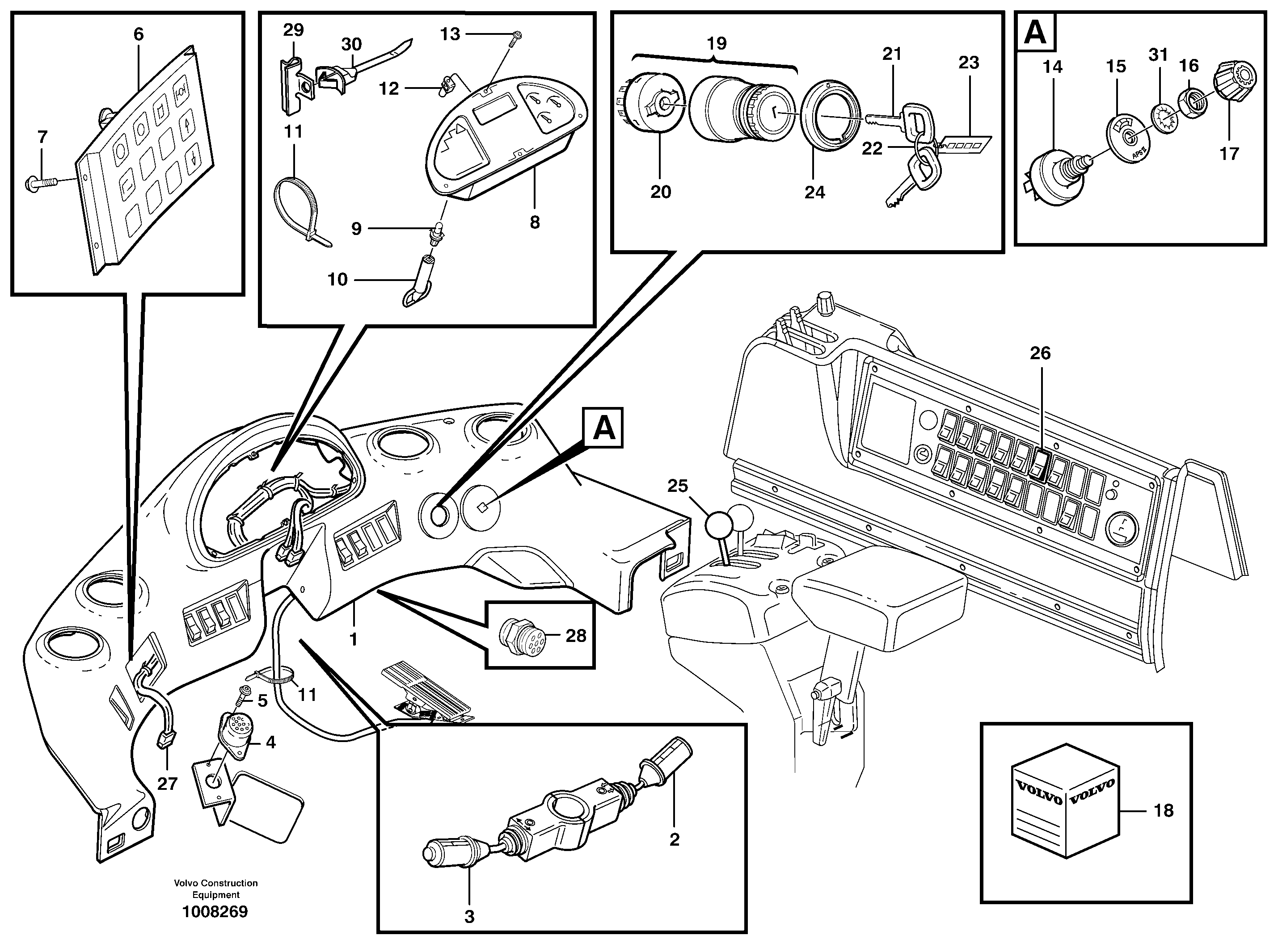 Схема запчастей Volvo L60E - 97319 Instrument panel L60E