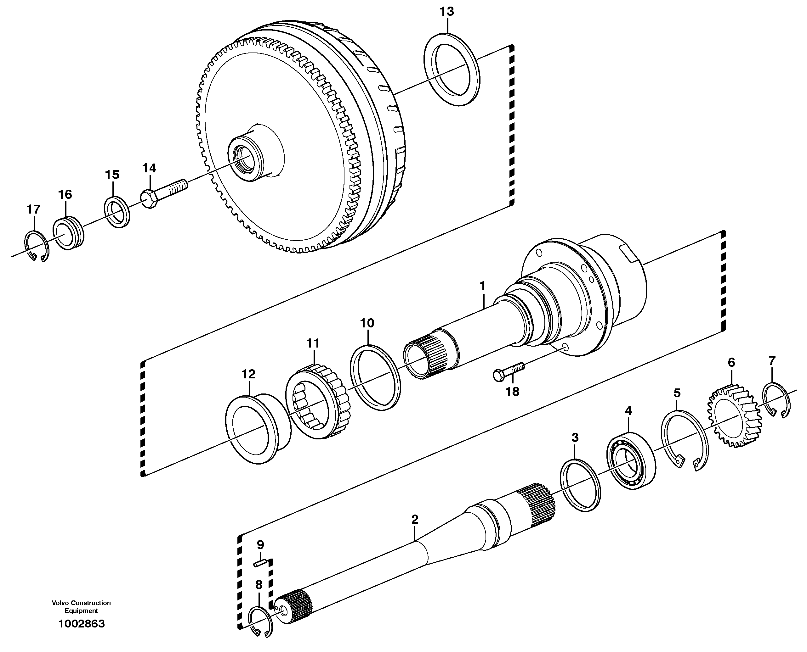 Схема запчастей Volvo L60E - 39638 Torque converter L60E