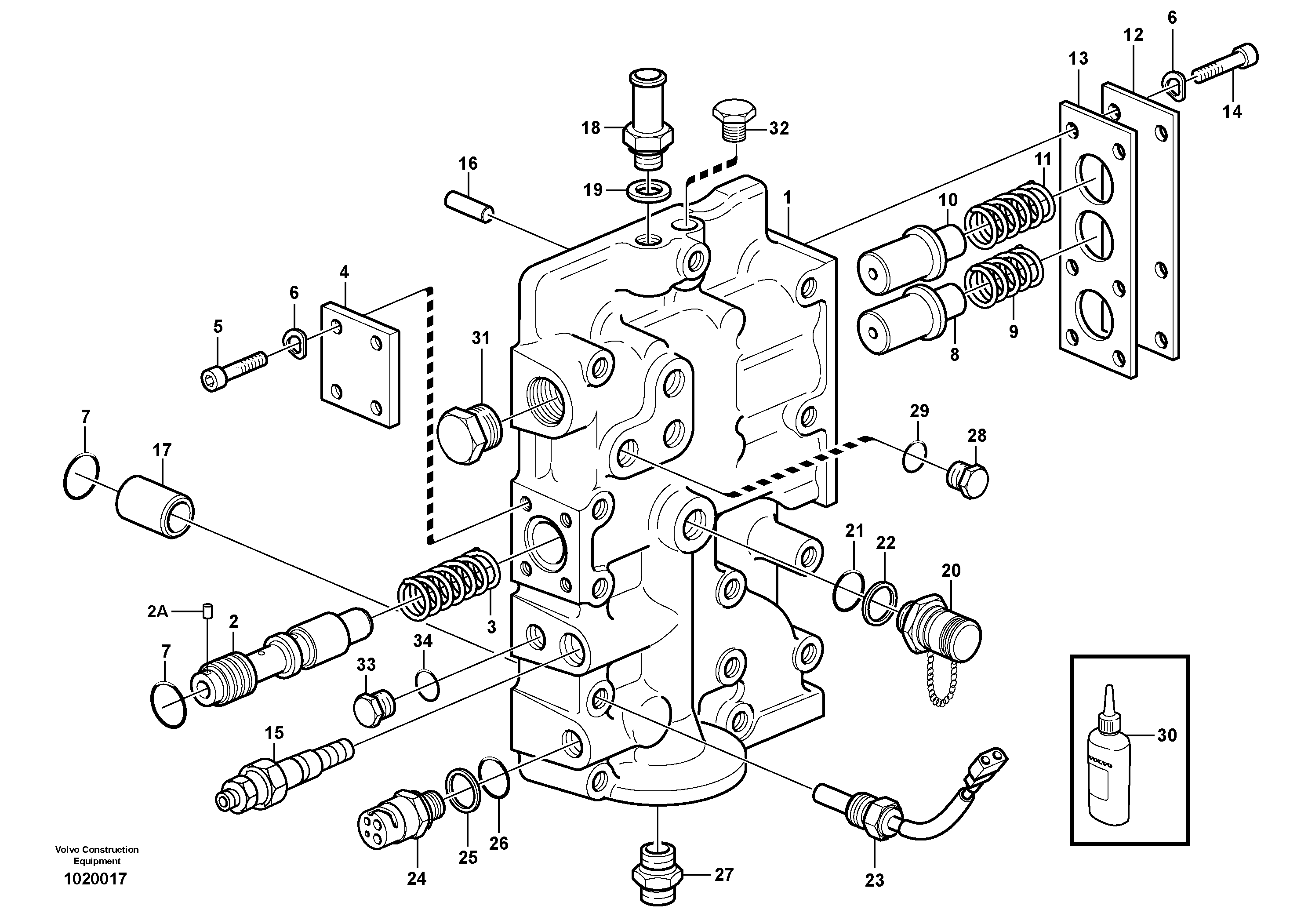 Схема запчастей Volvo L60E - 8969 Pressure limiting valve L60E