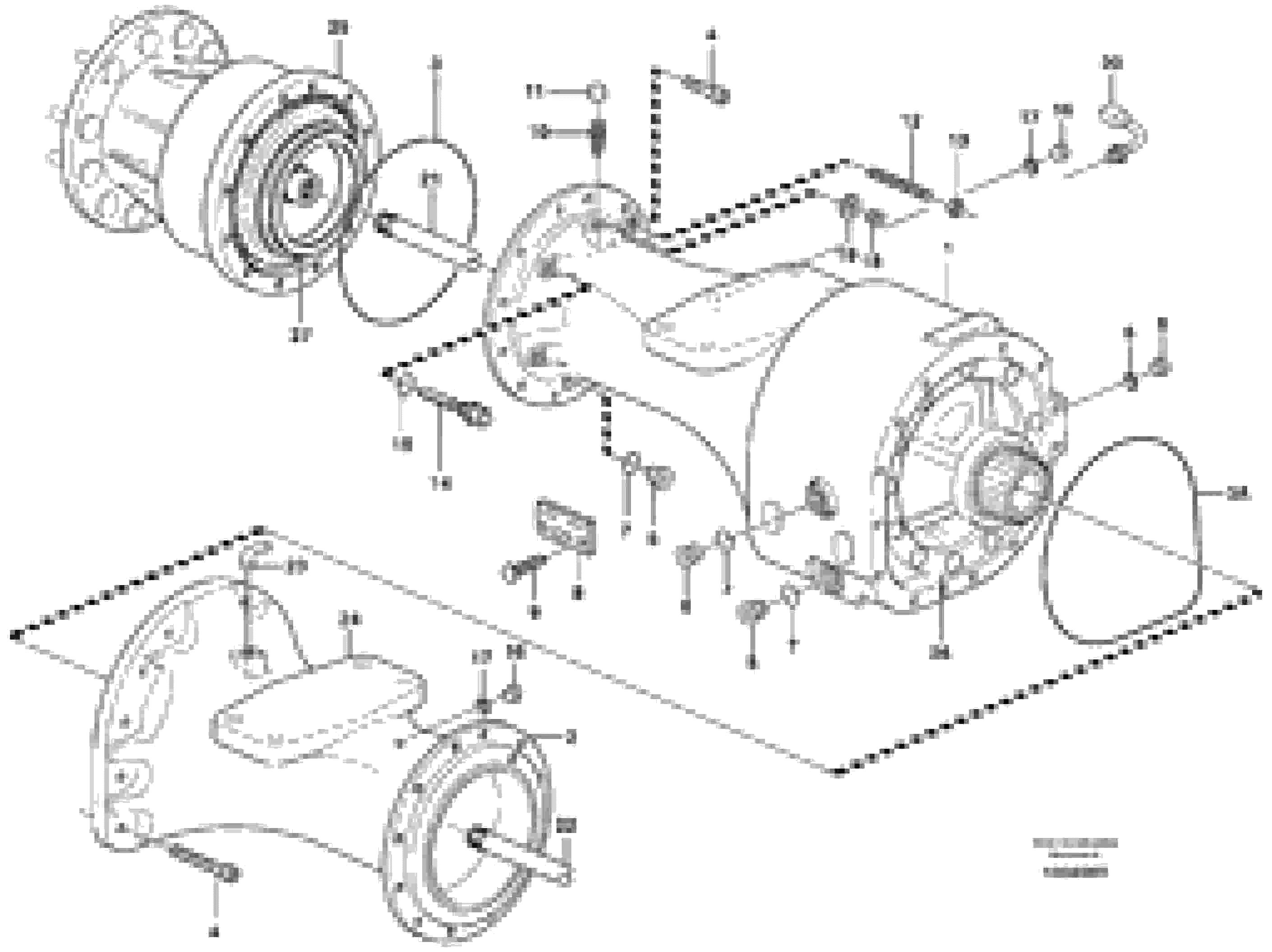 Схема запчастей Volvo L60E - 39966 Planetary axle, front L60E