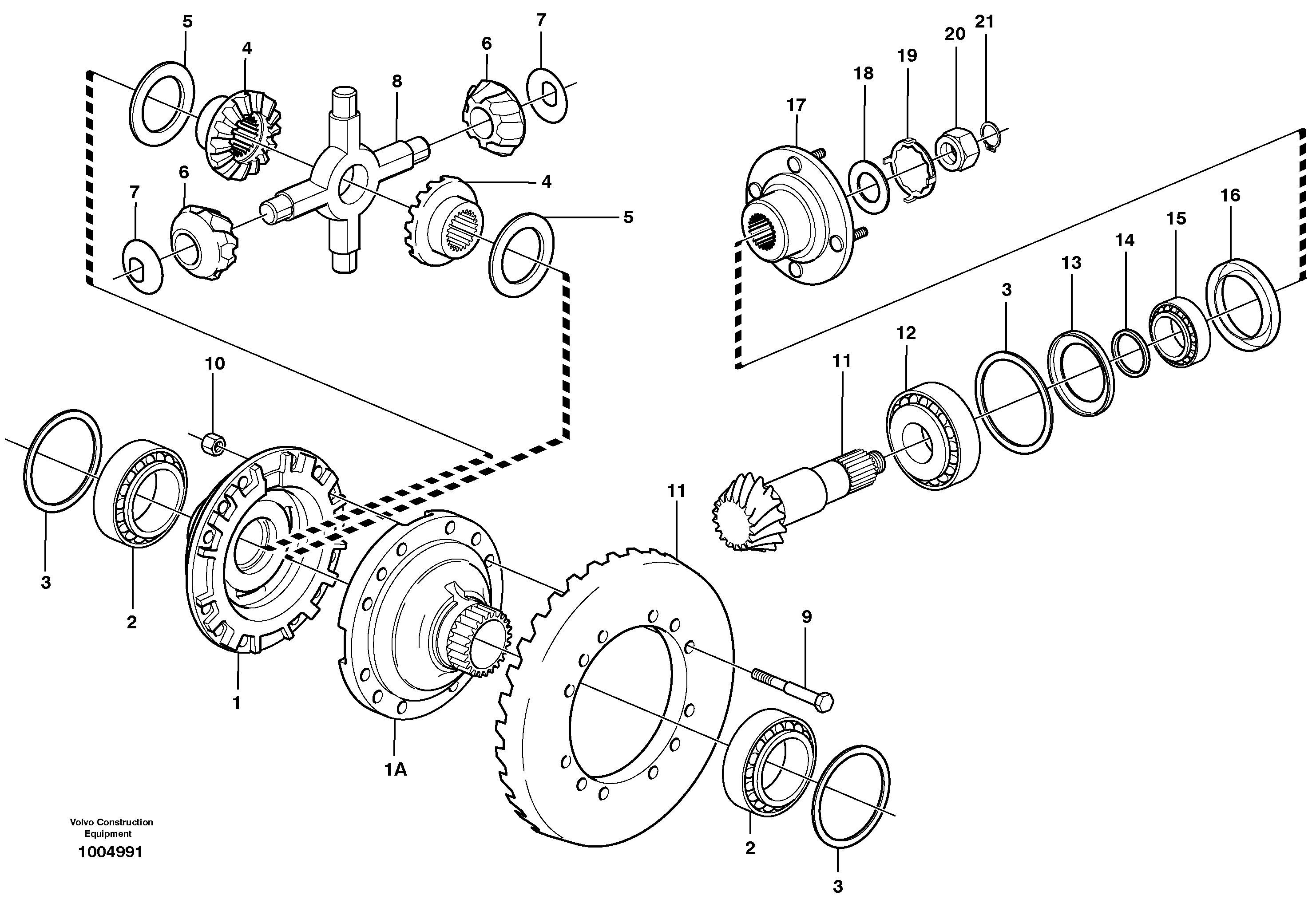 Схема запчастей Volvo L60E - 39967 Final drive, front L60E