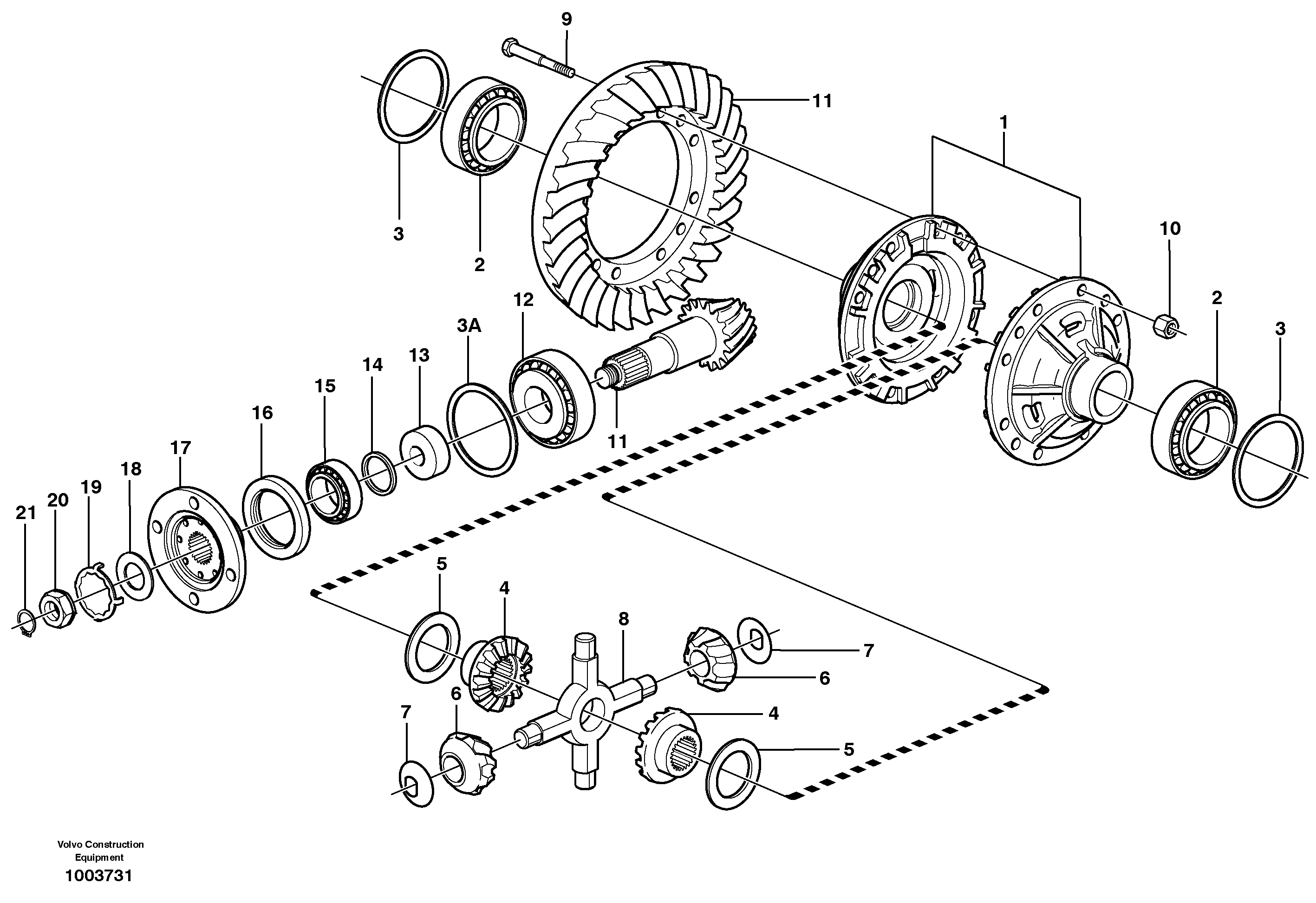 Схема запчастей Volvo L60E - 39557 Final drive, rear L60E