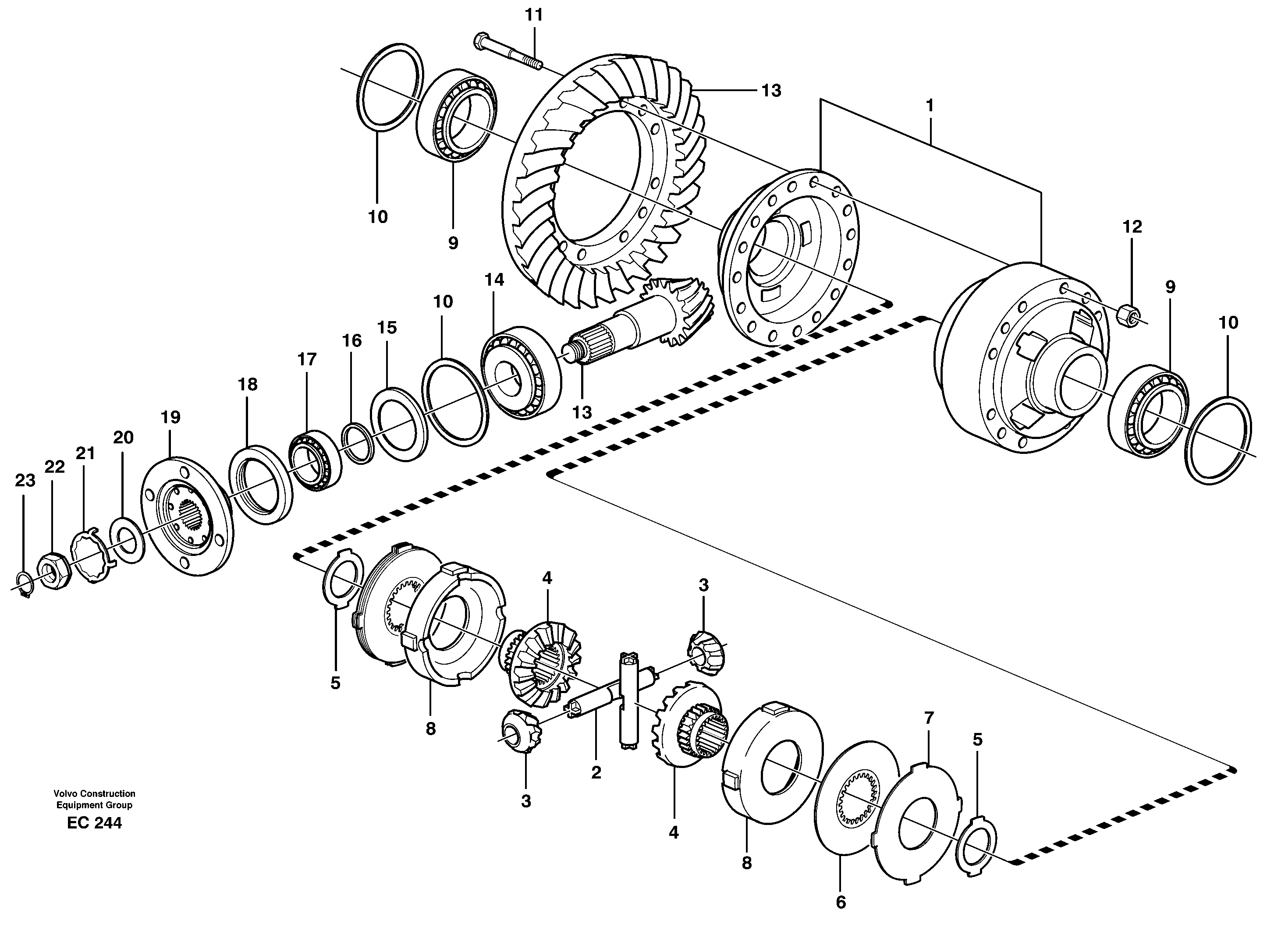 Схема запчастей Volvo L60E - 39560 Final drive, rear L60E