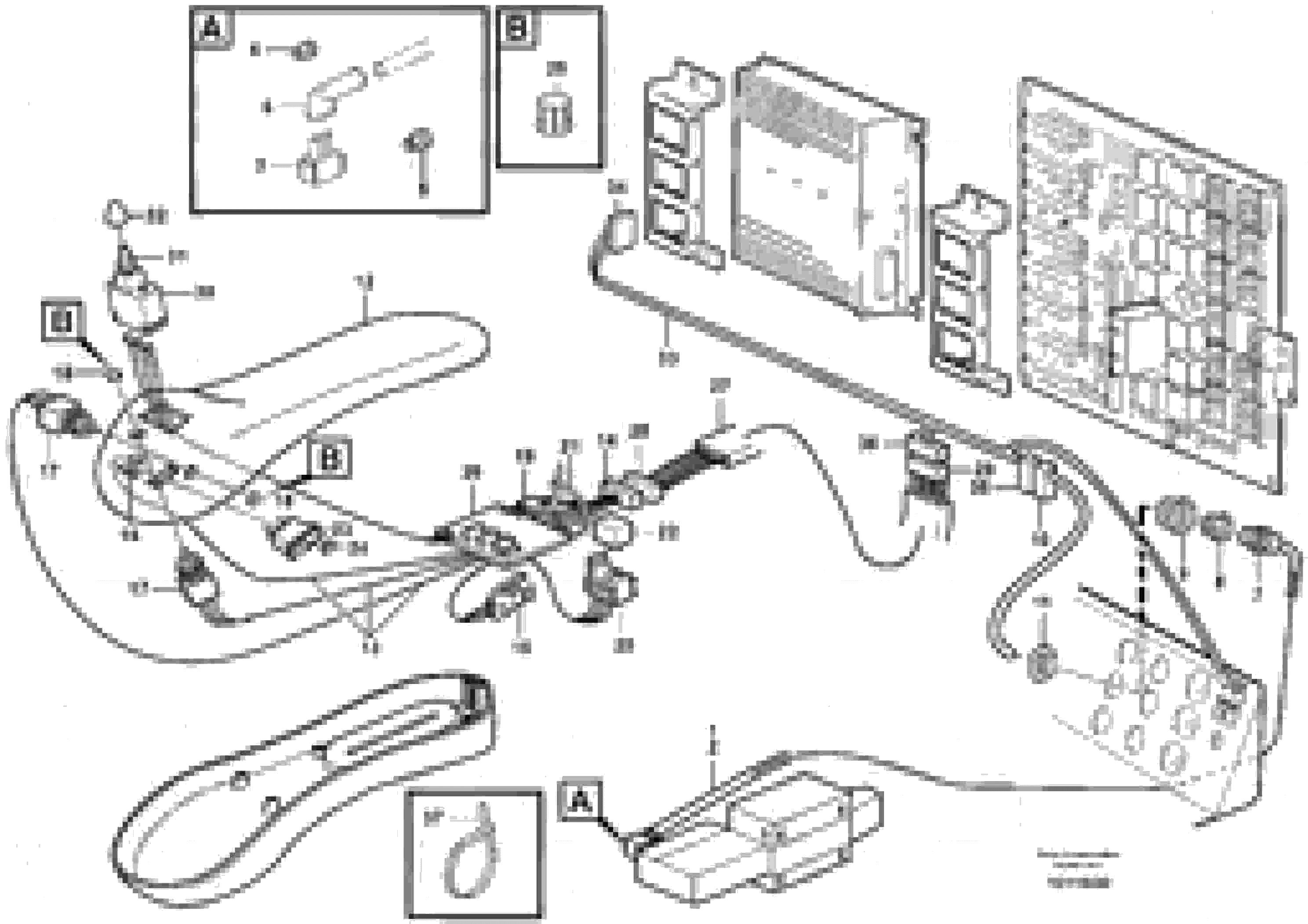 Схема запчастей Volvo L70E - 61700 Cable harness, CDC - steering L70E