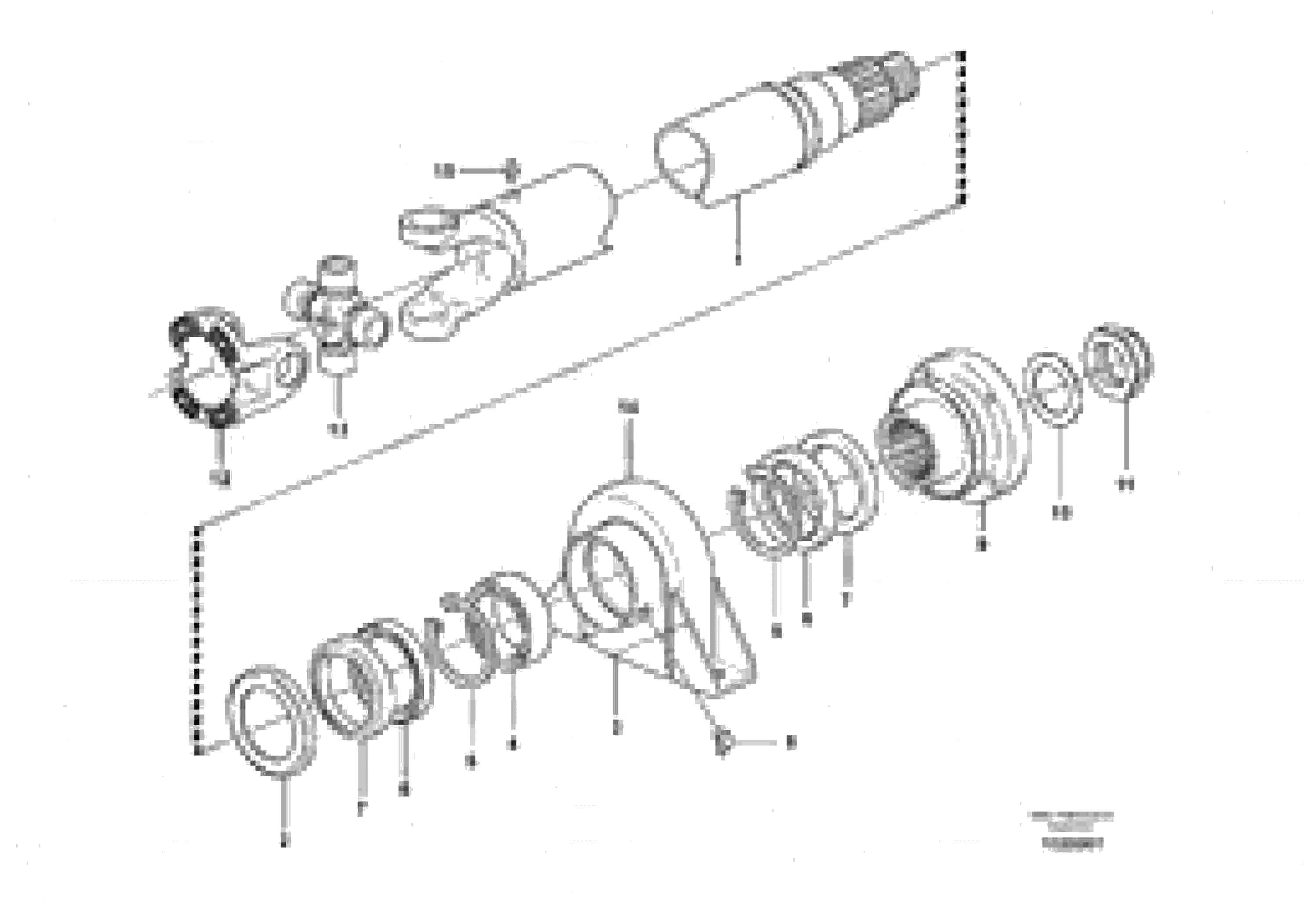 Схема запчастей Volvo L70E - 14632 Power shaft front L70E