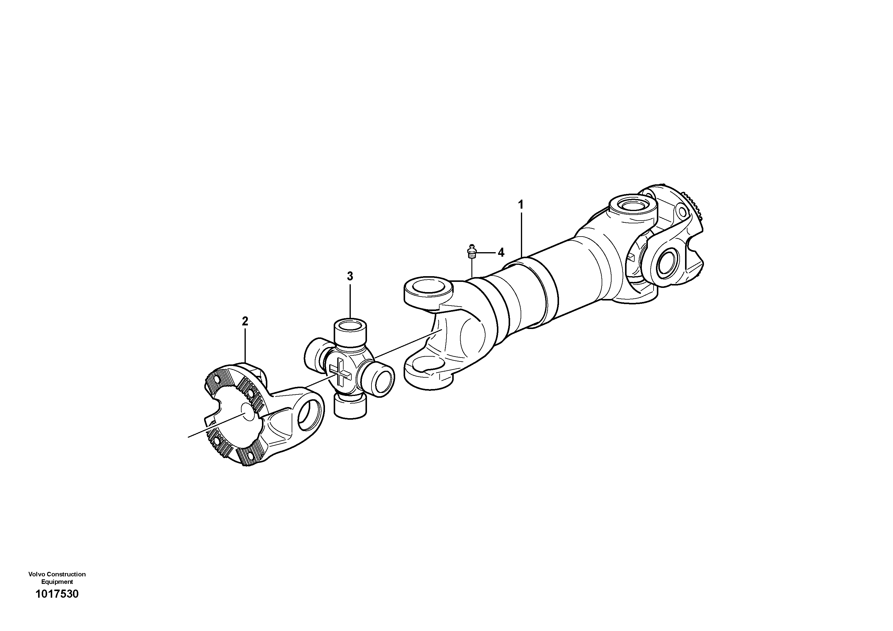 Схема запчастей Volvo L70E - 31028 Propellershaft rear L70E