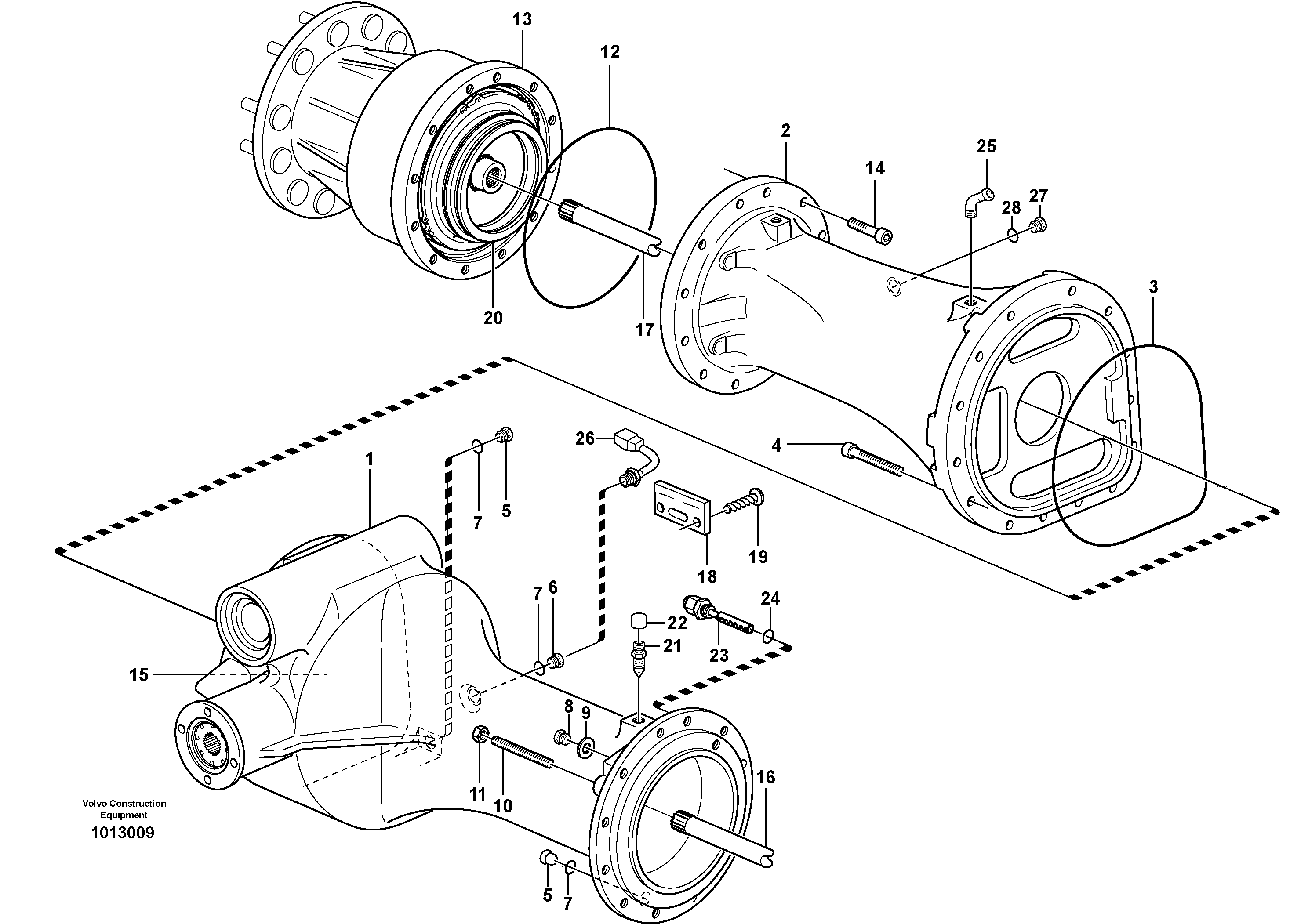 Схема запчастей Volvo L70E - 29451 Planet shaft, rear L70E