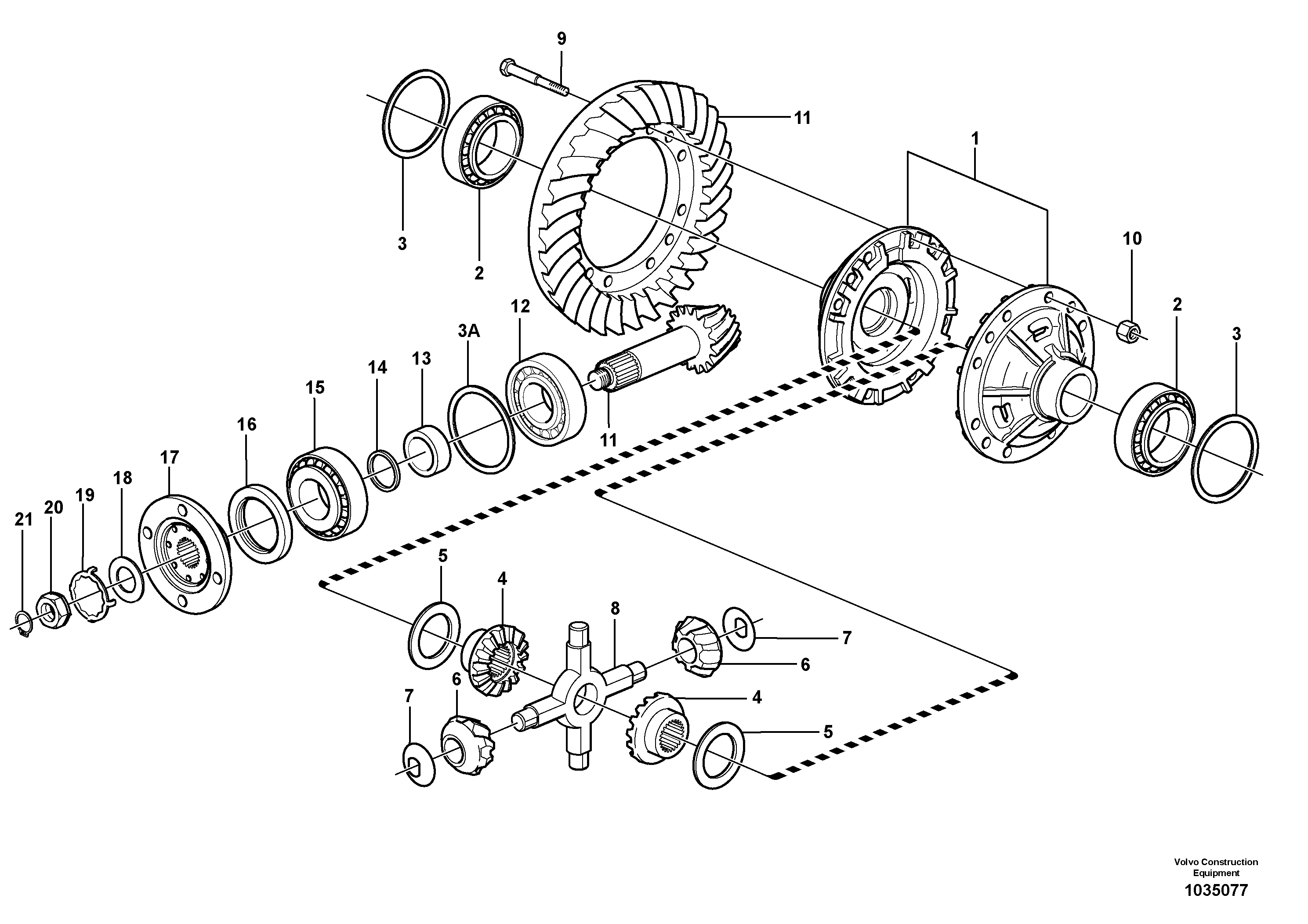 Схема запчастей Volvo L70E - 29452 Final drive, rear L70E