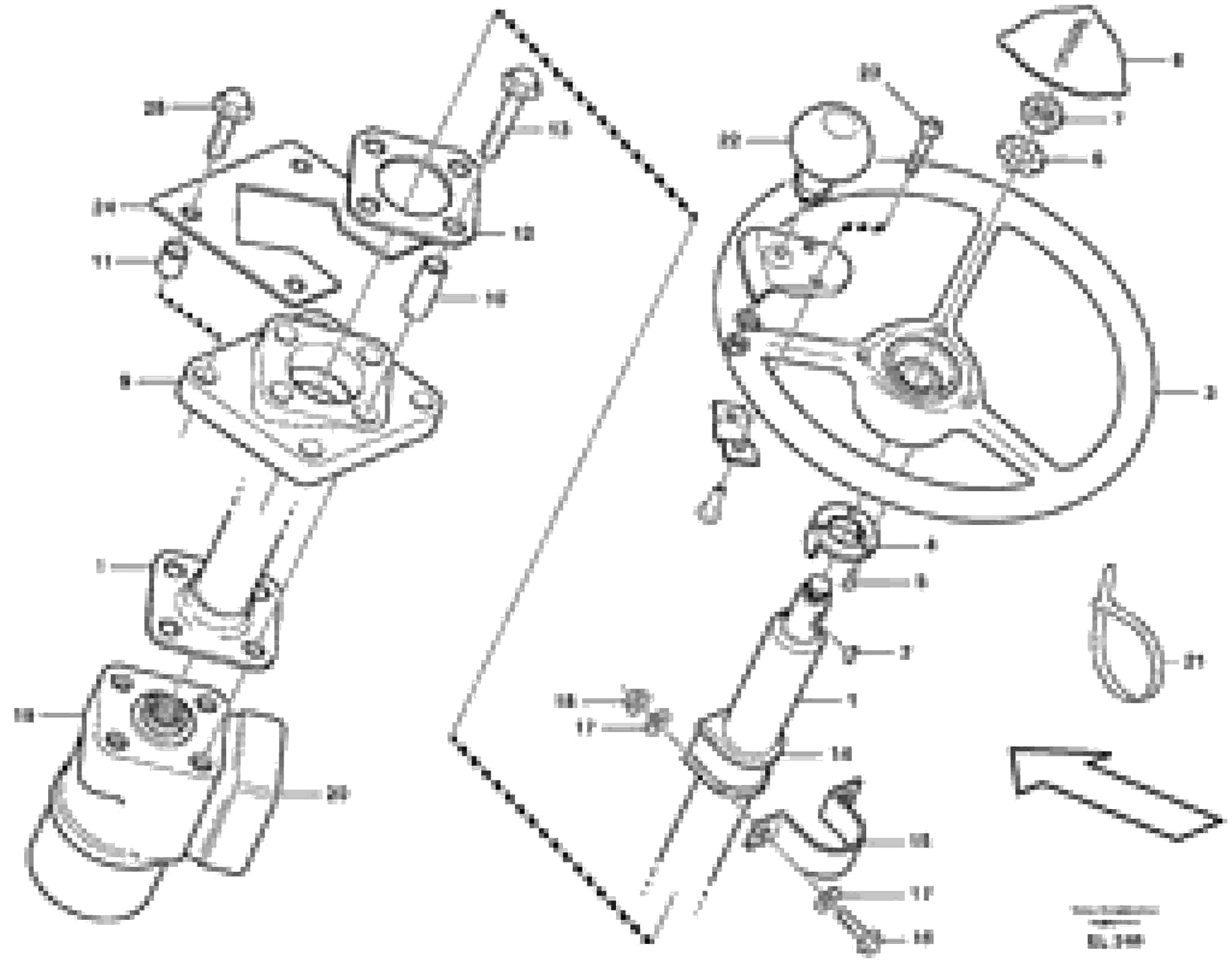 Схема запчастей Volvo L70E - 88130 Steering column with fitting parts L70E