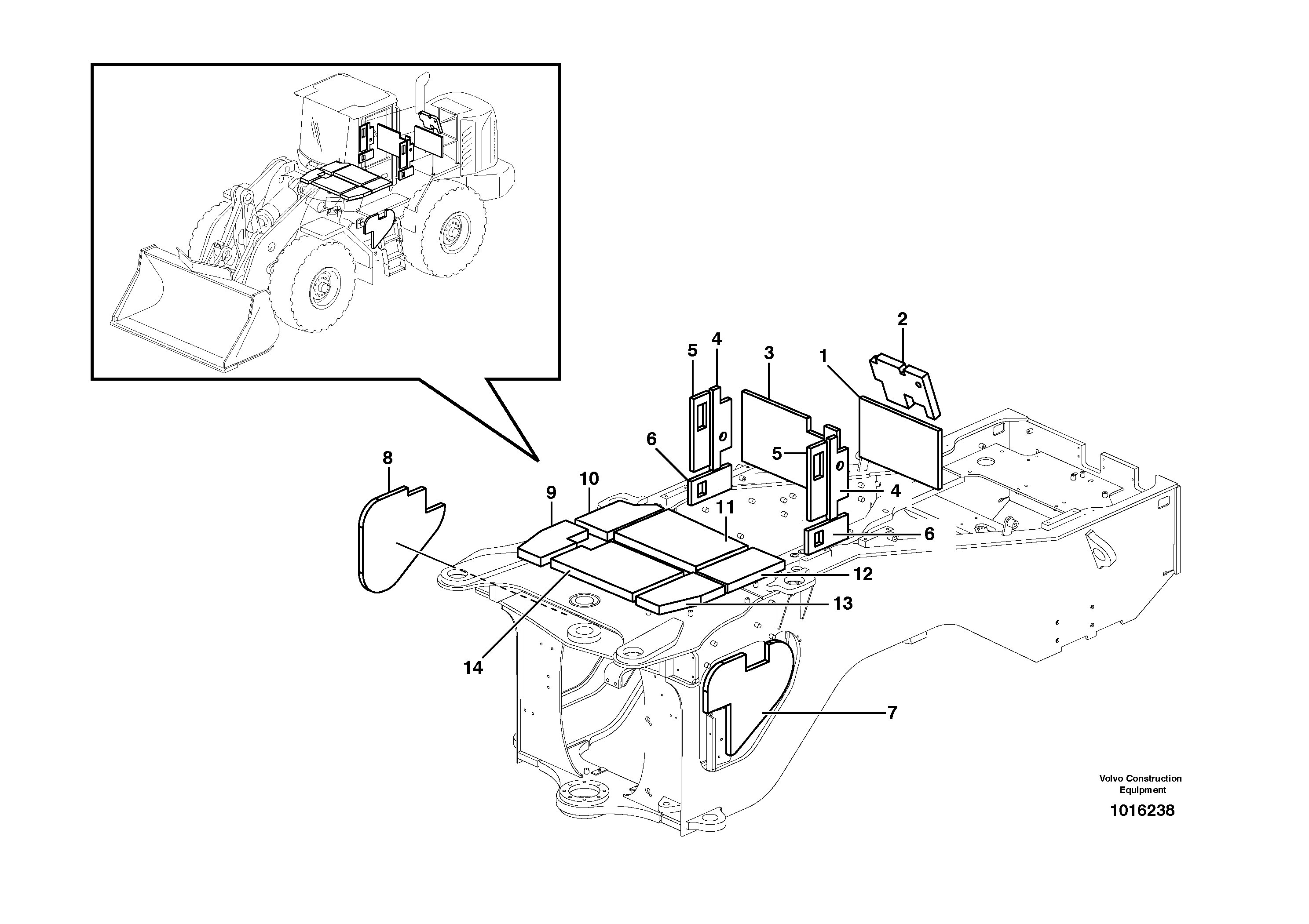 Схема запчастей Volvo L70E - 27844 Noise reduction L70E