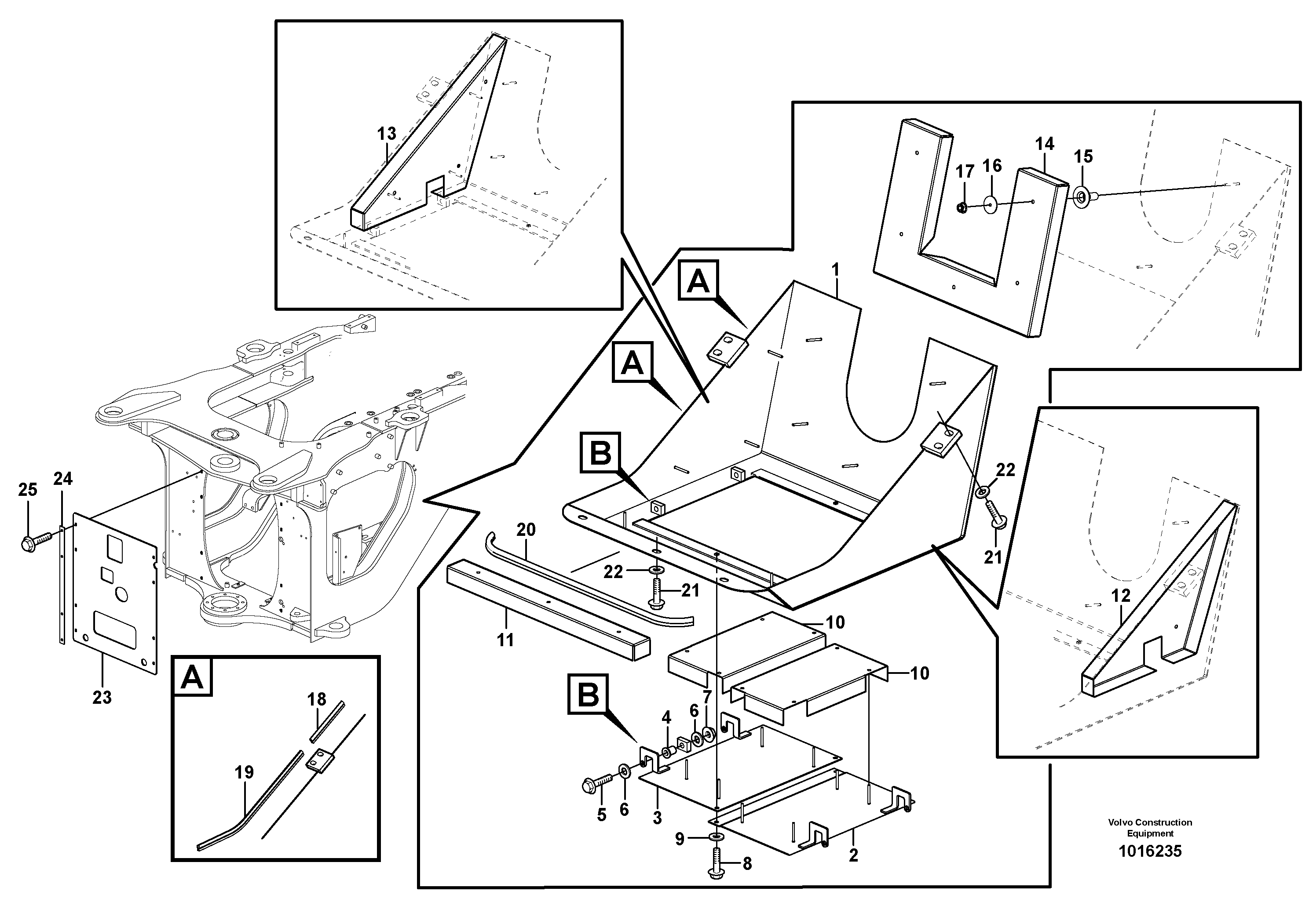 Схема запчастей Volvo L70E - 58221 Protecting plates L70E