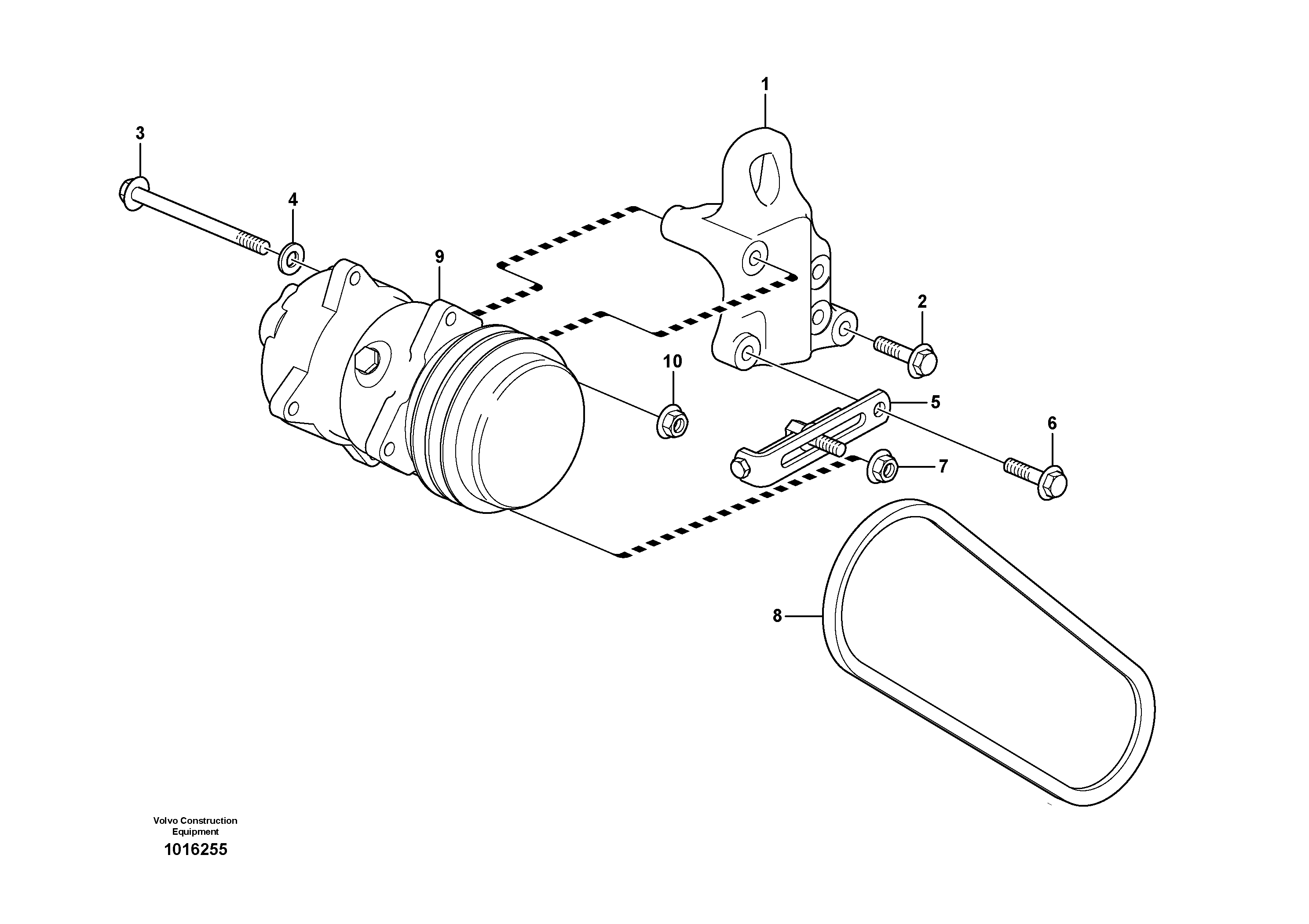 Схема запчастей Volvo L70E - 28244 Compressor for cooling agent R134a with fitting parts L70E