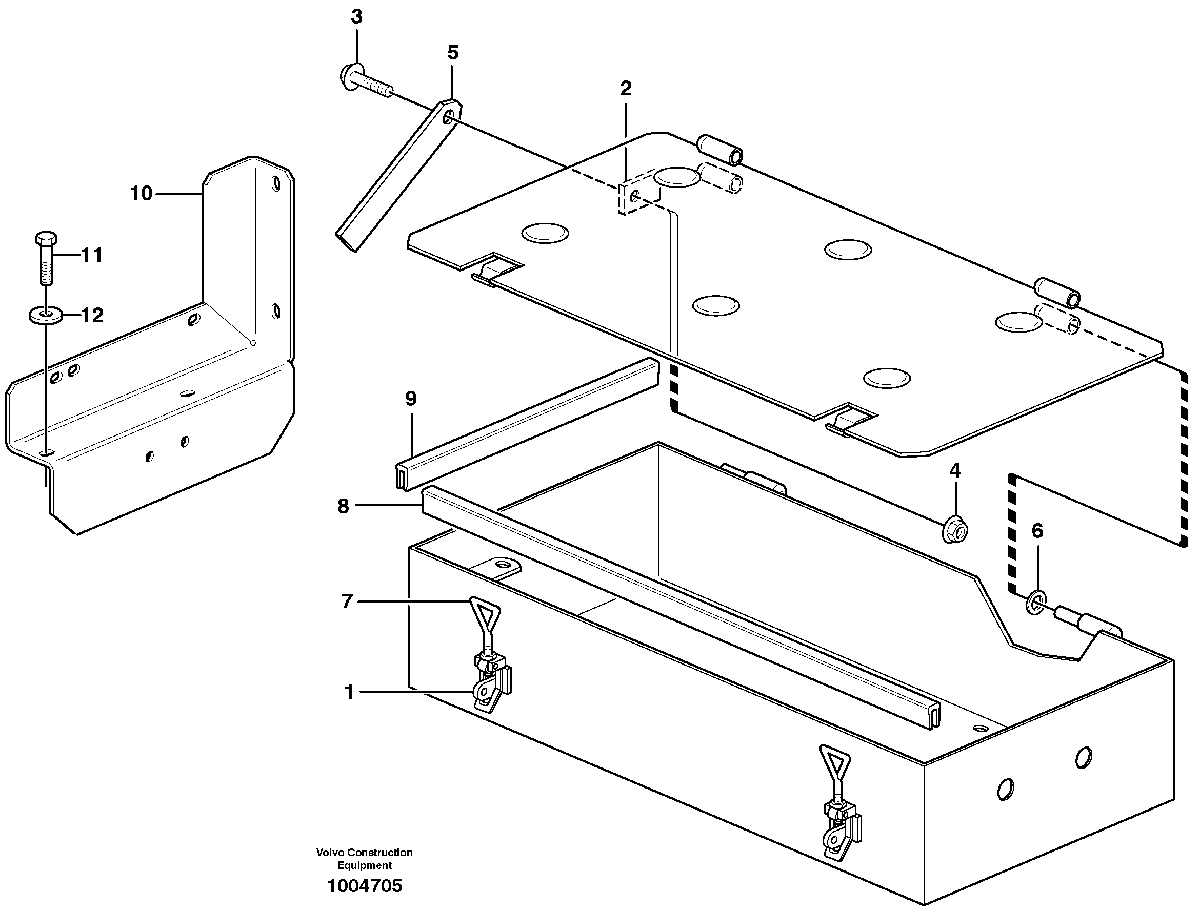 Схема запчастей Volvo L70E - 25205 Tool box L70E