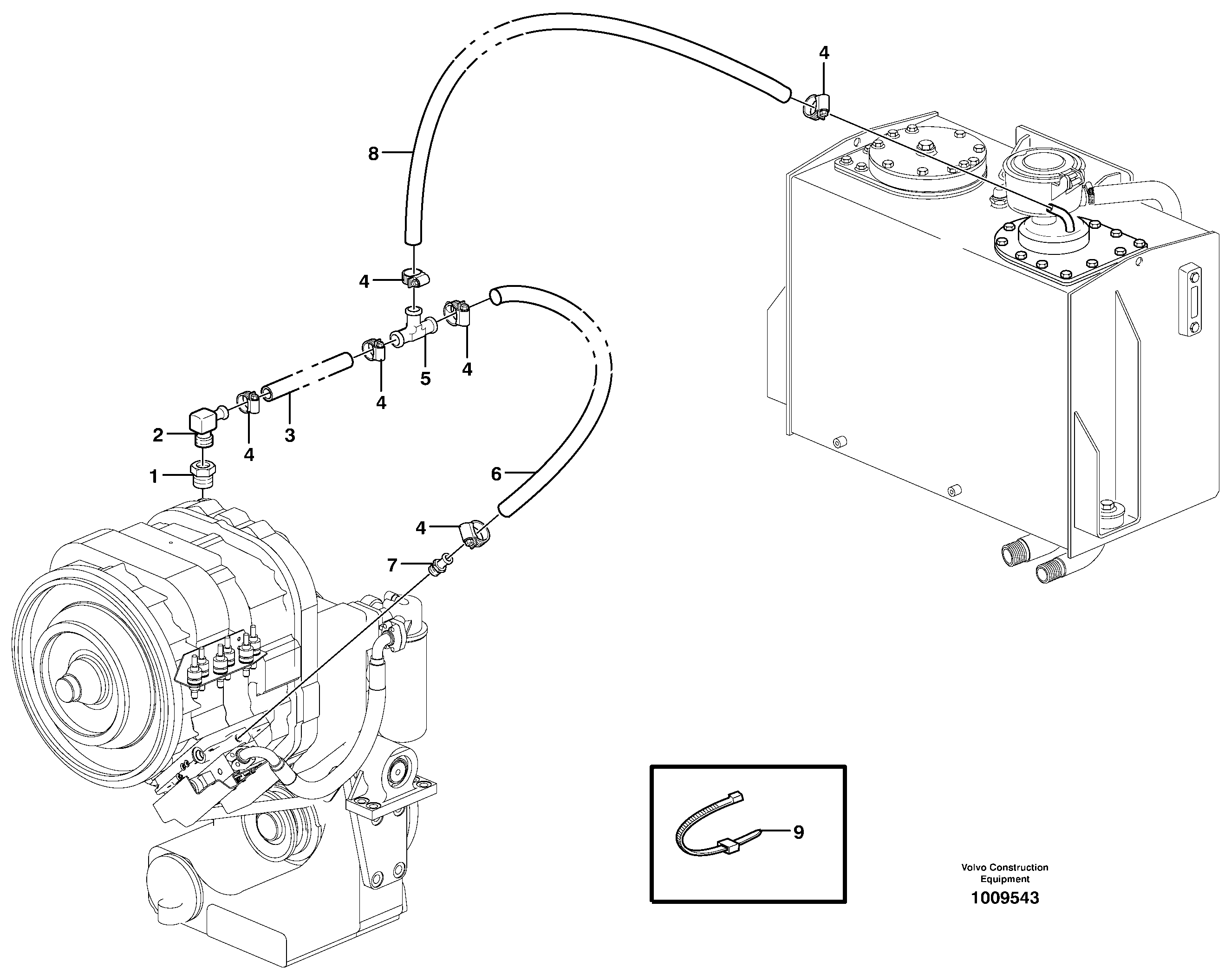 Схема запчастей Volvo L90E - 19484 Ventilation for transmission L90E