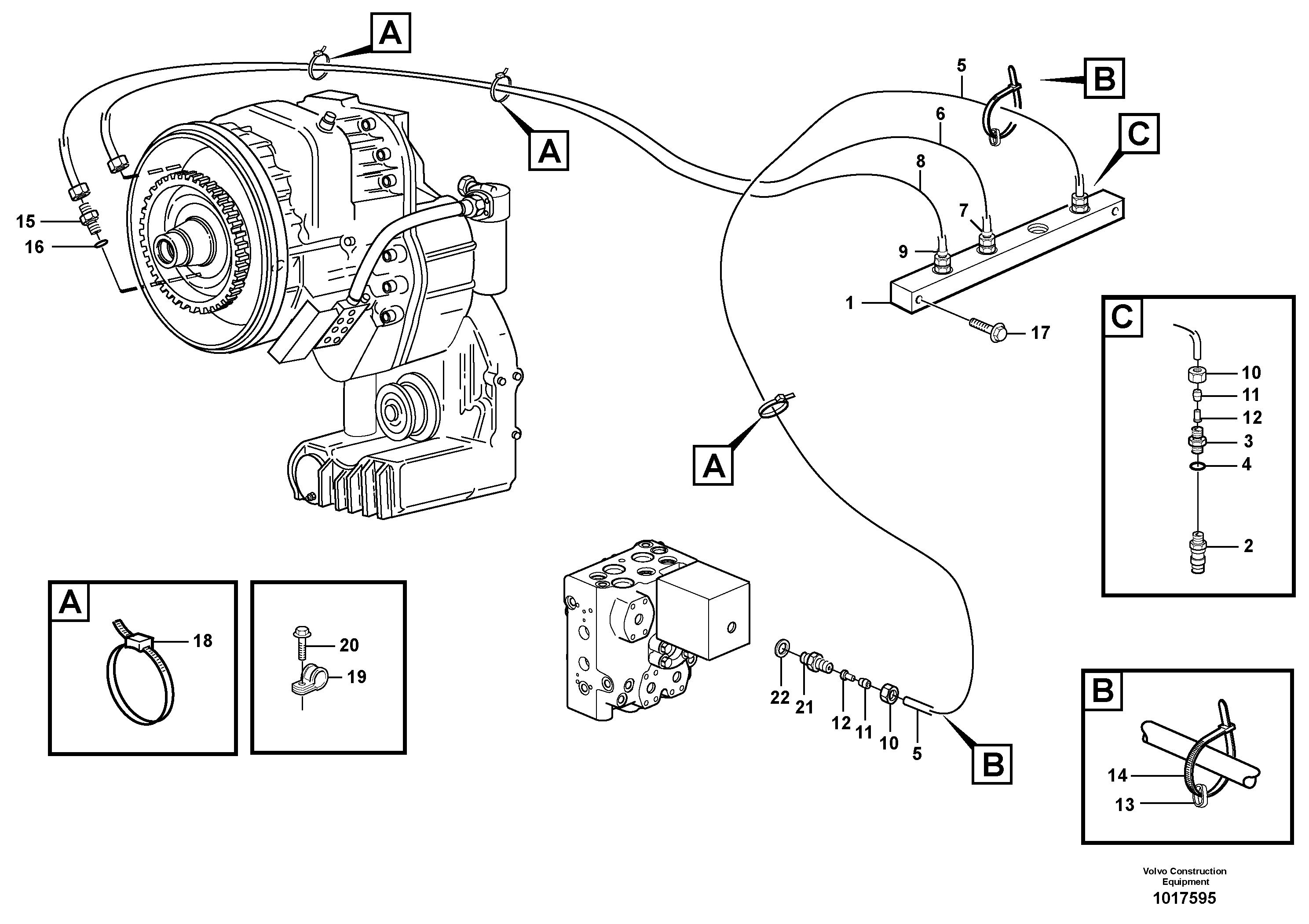 Схема запчастей Volvo L90E - 70099 Testing block L90E