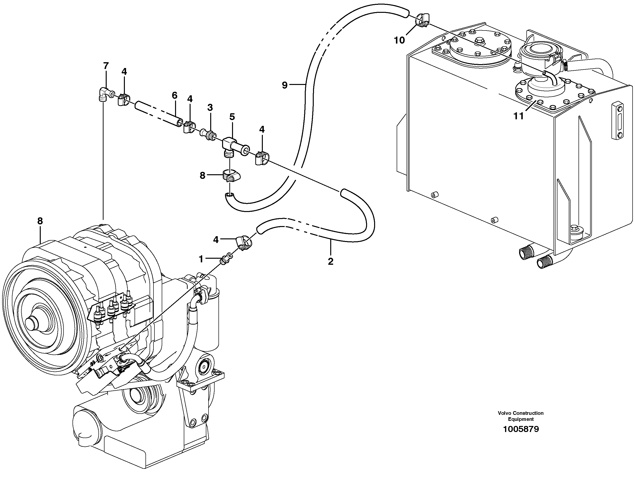 Схема запчастей Volvo L90E - 71559 Ventilation for transmission L90E