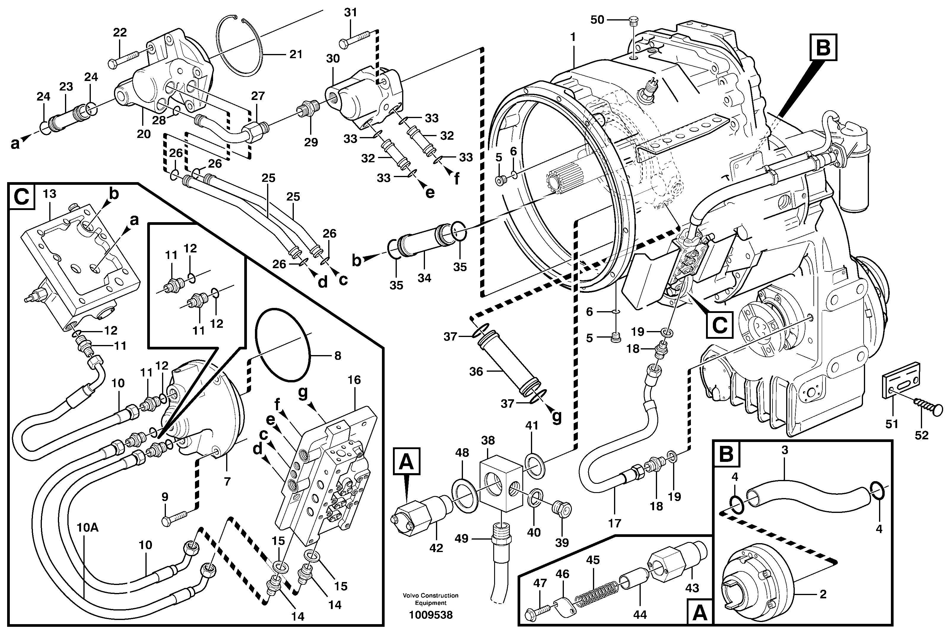 Схема запчастей Volvo L90E - 19487 Oil distributor and tube L90E