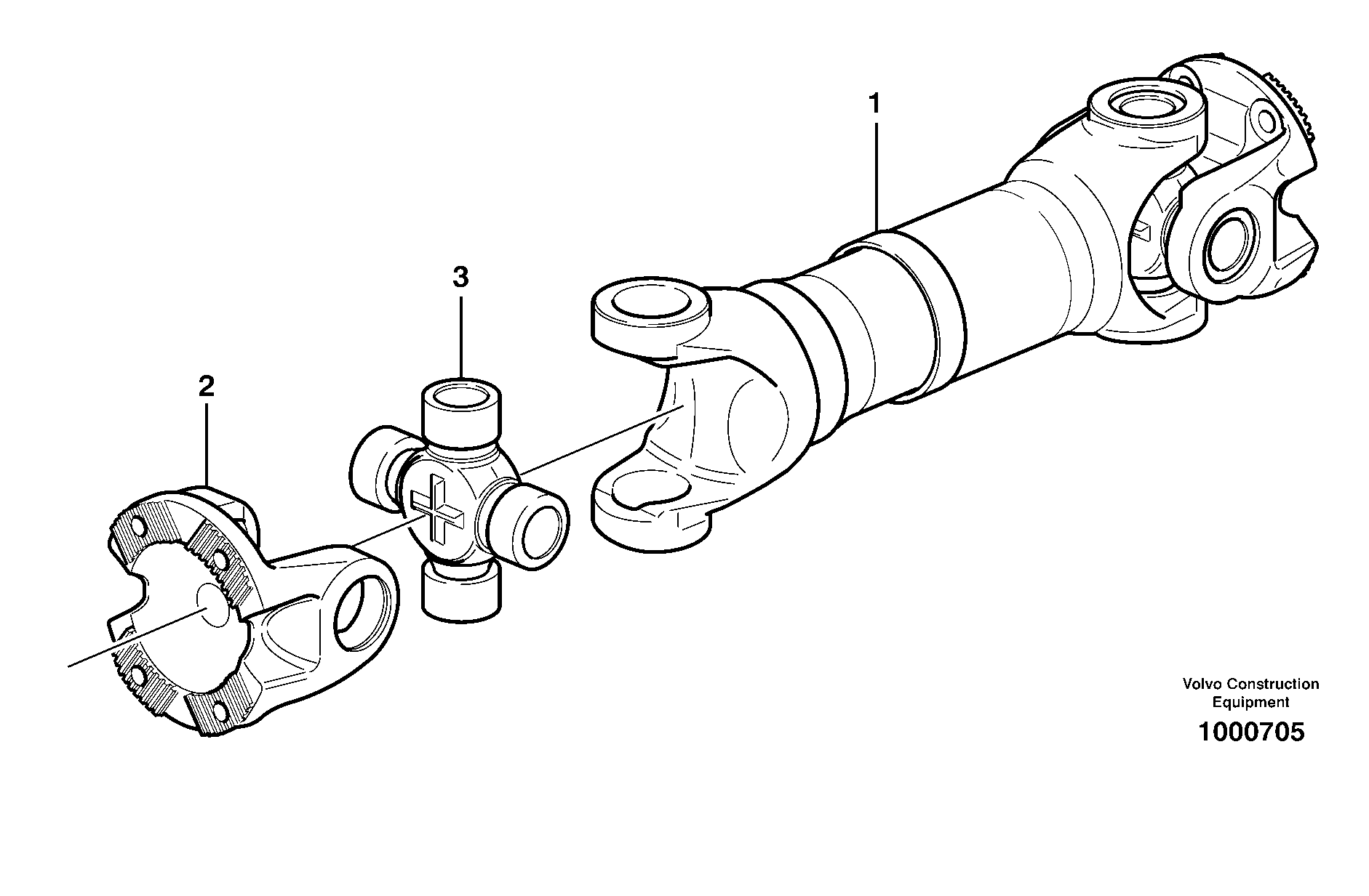 Схема запчастей Volvo L90E - 18296 Propellershaft rear L90E