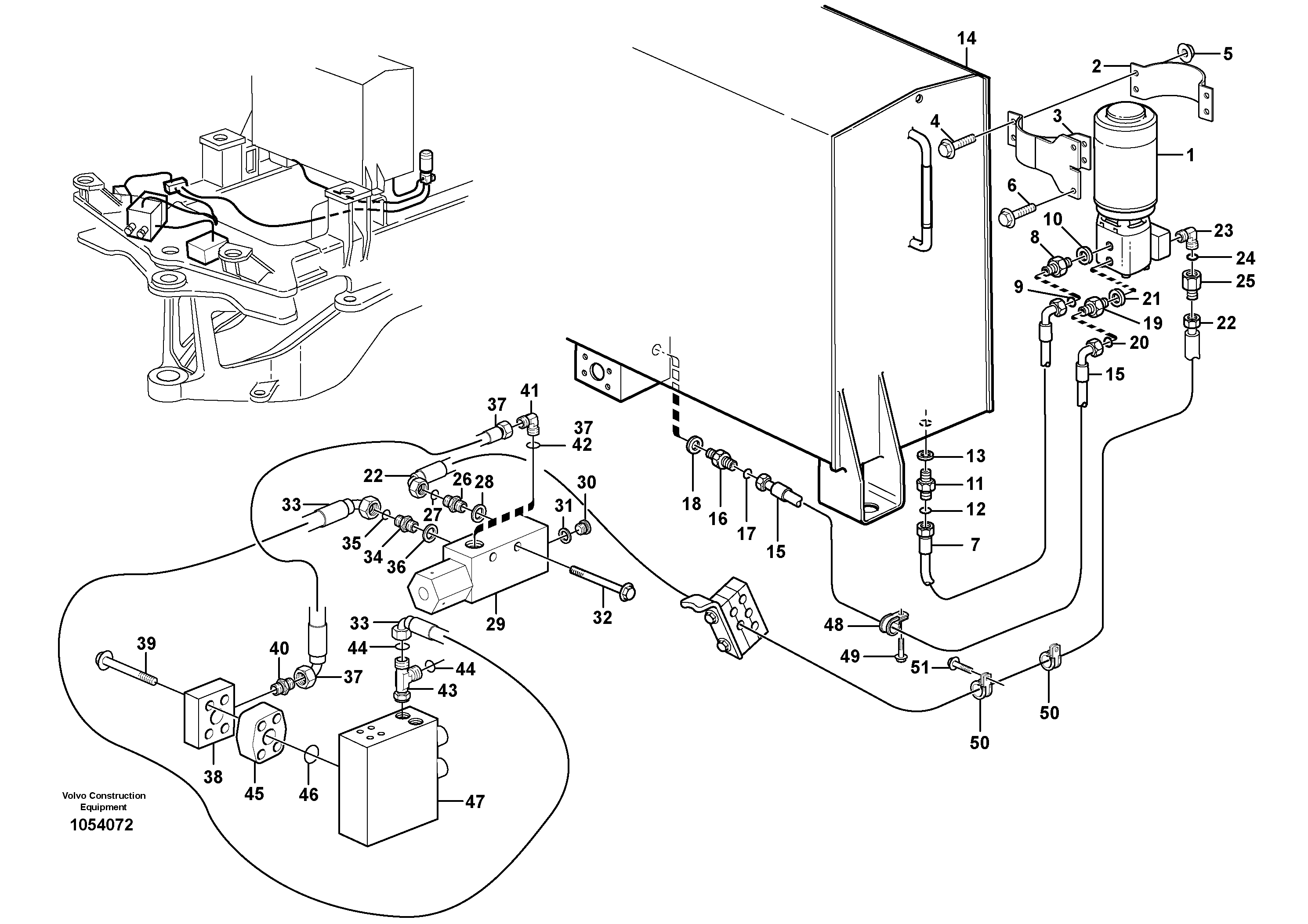 Схема запчастей Volvo L90E - 37152 Secondary steering system L90E