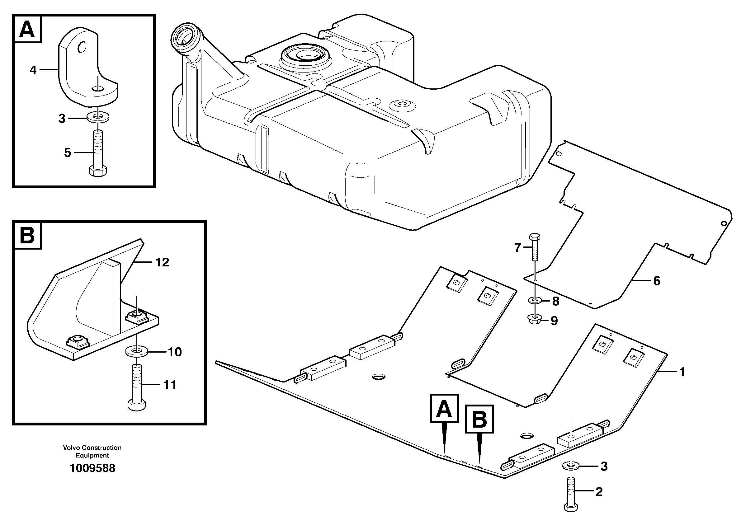 Схема запчастей Volvo L90E - 11339 Bottom-guard plates L90E