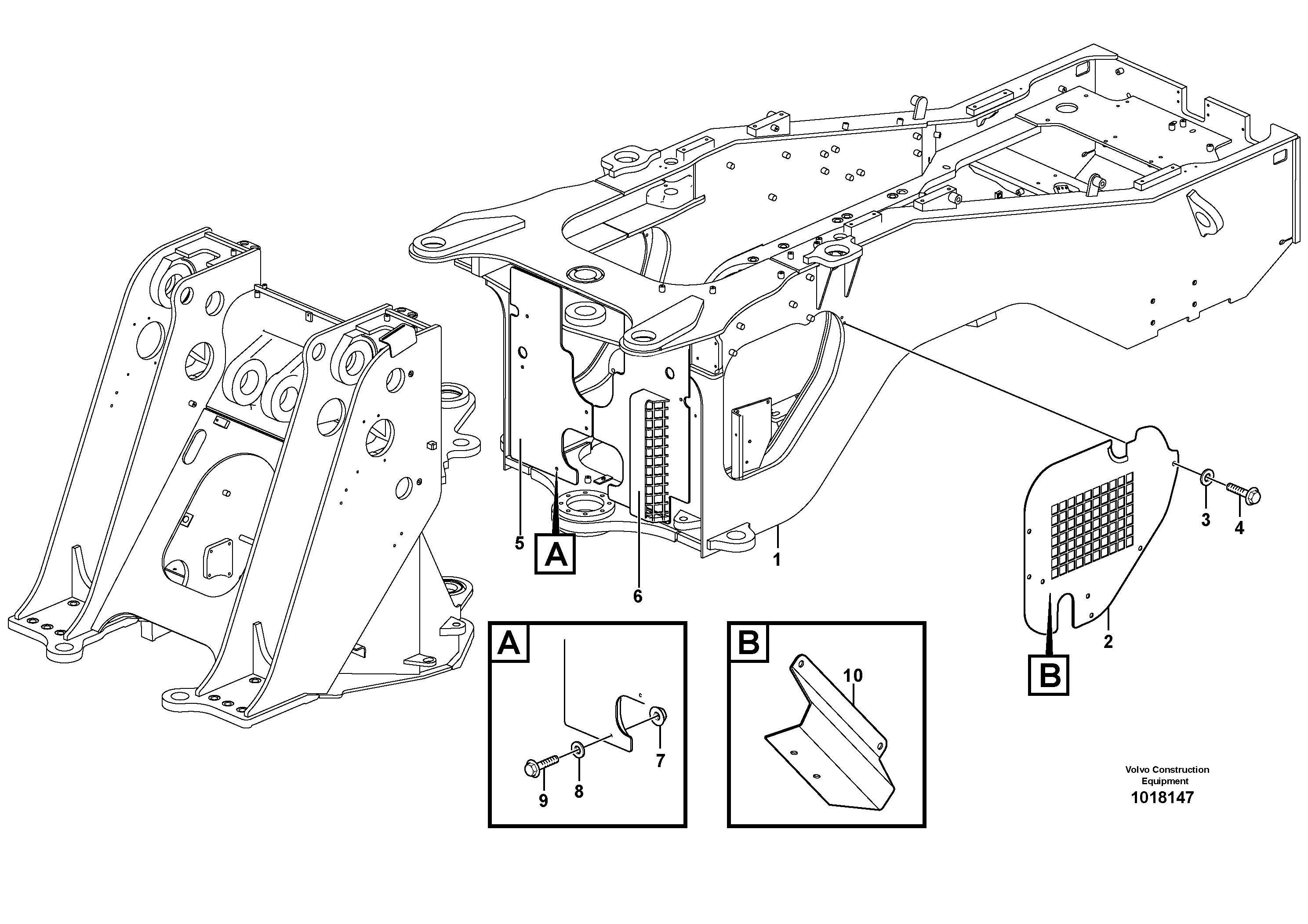 Схема запчастей Volvo L90E - 25032 Protecting plates L90E