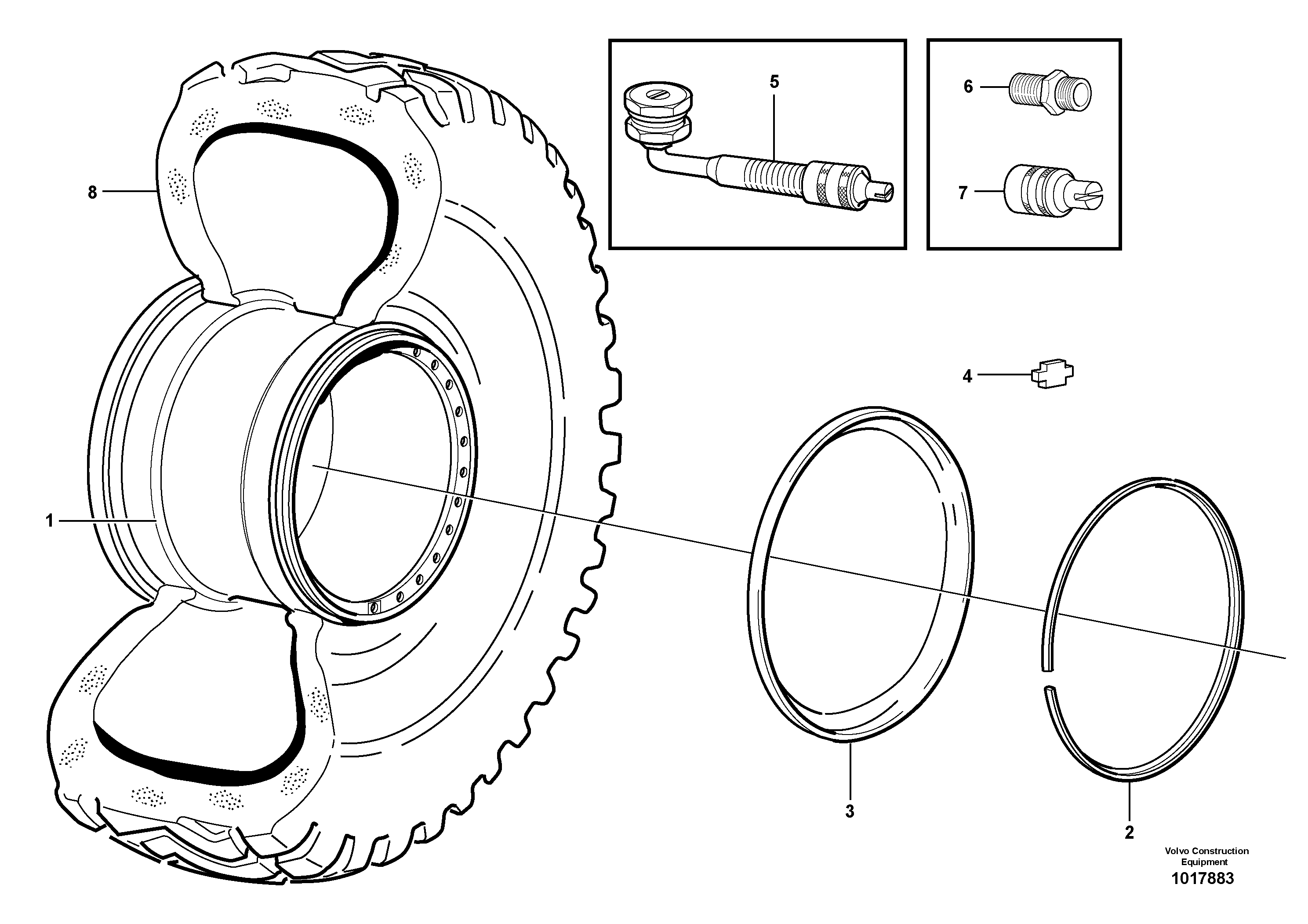 Схема запчастей Volvo L90E - 99875 Wheel L90E