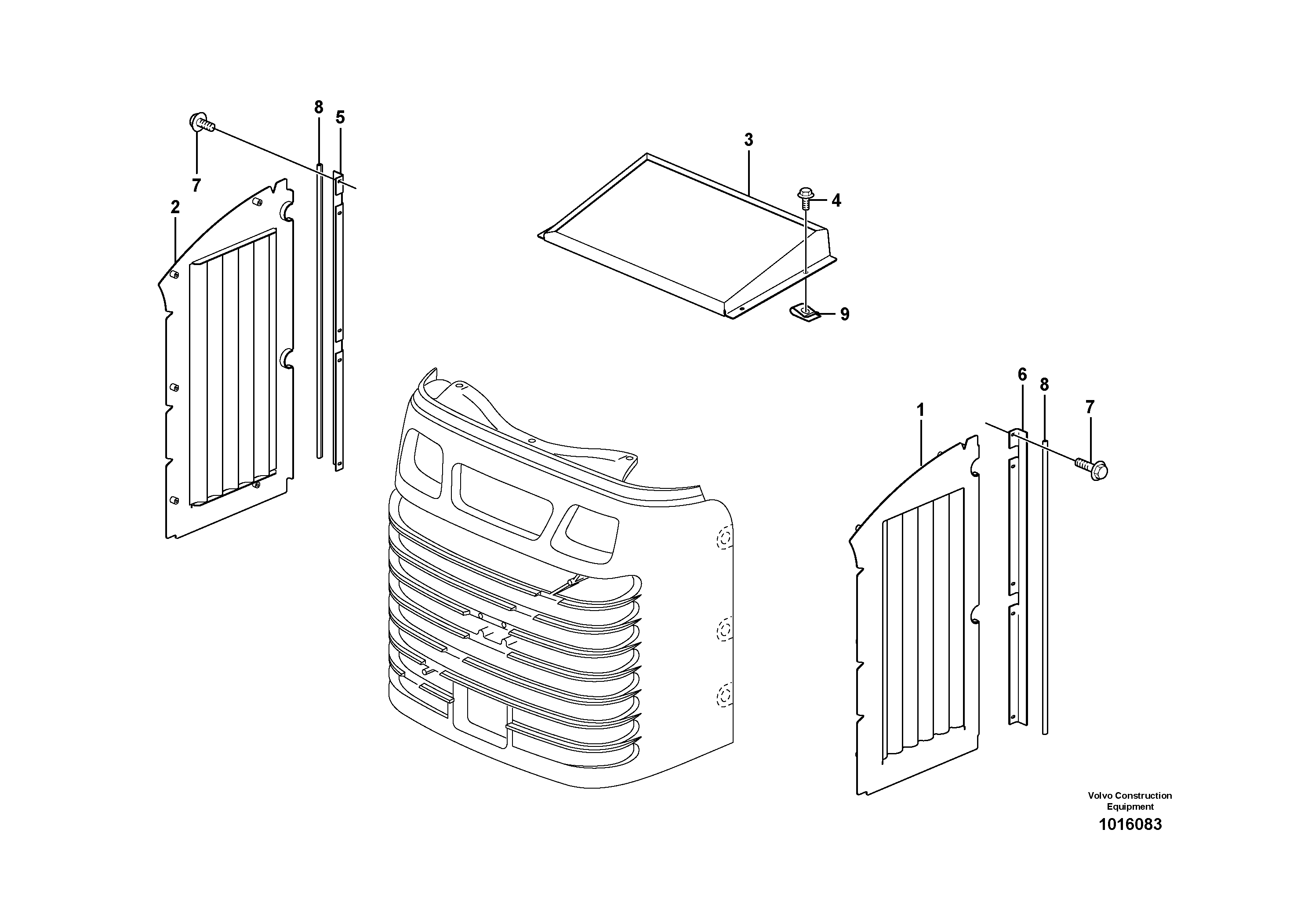 Схема запчастей Volvo L90E - 25039 Protecting plates L90E