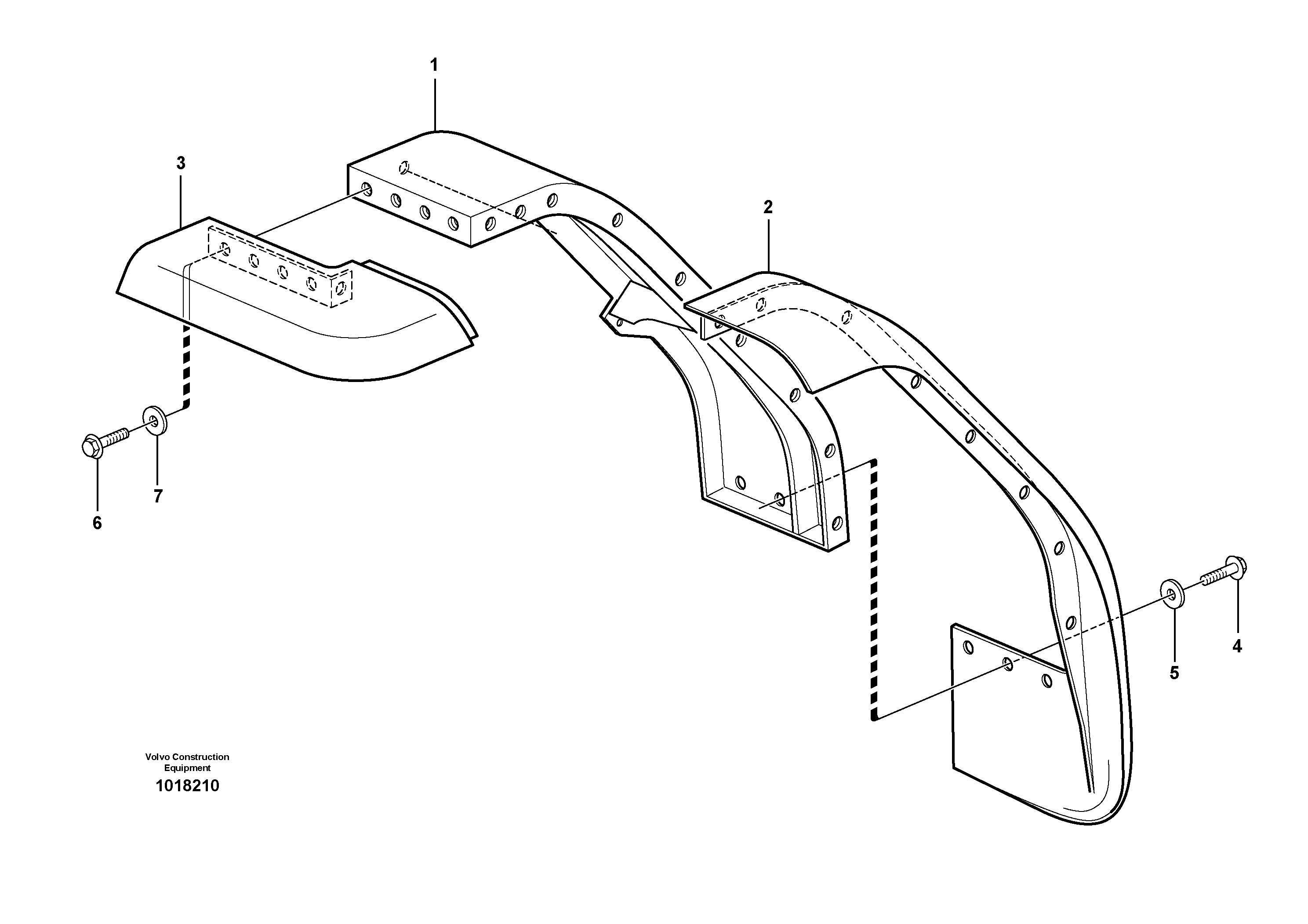 Схема запчастей Volvo L90E - 79939 Fender, front L90E