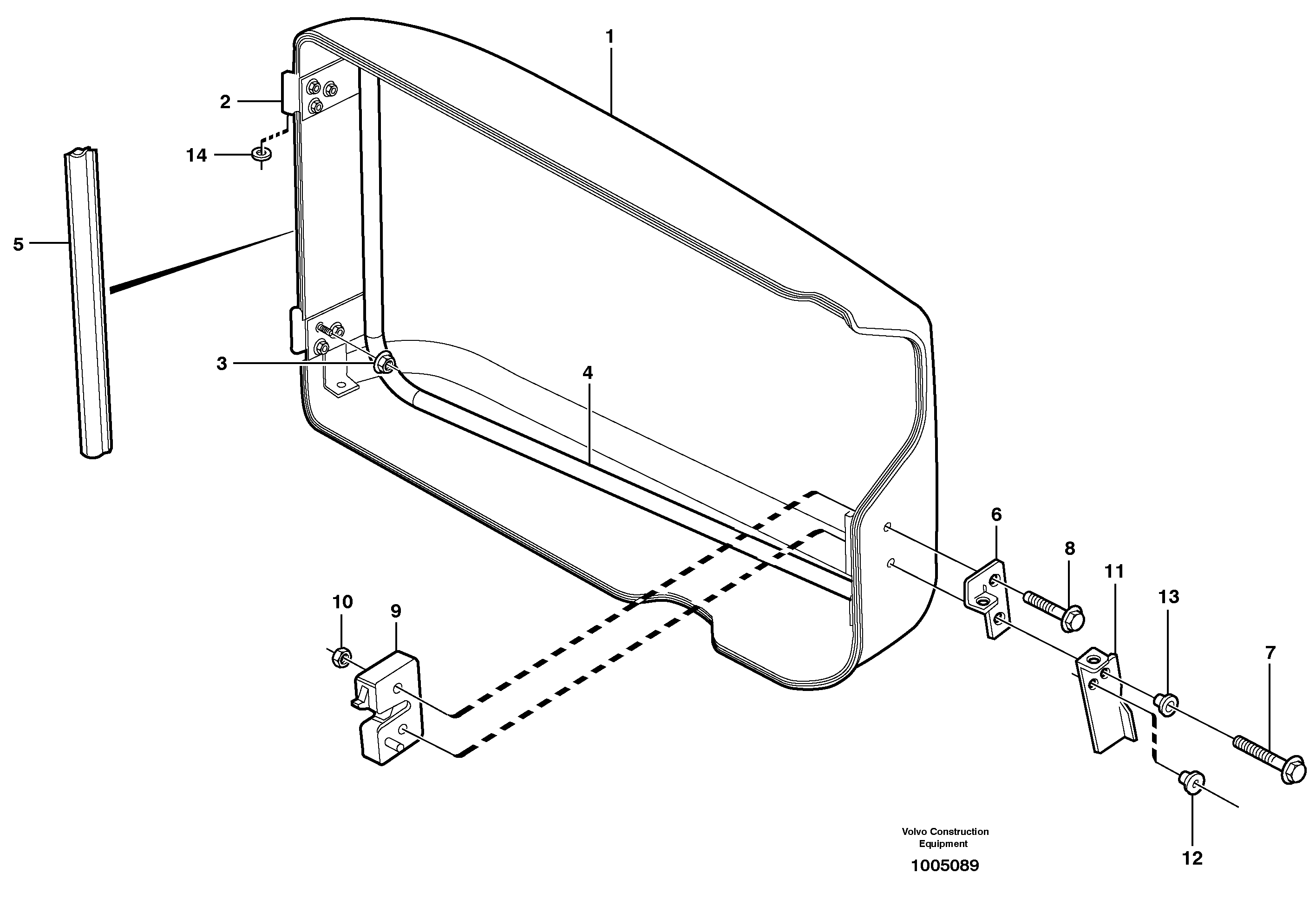 Схема запчастей Volvo L90E - 12629 Filter cover L90E