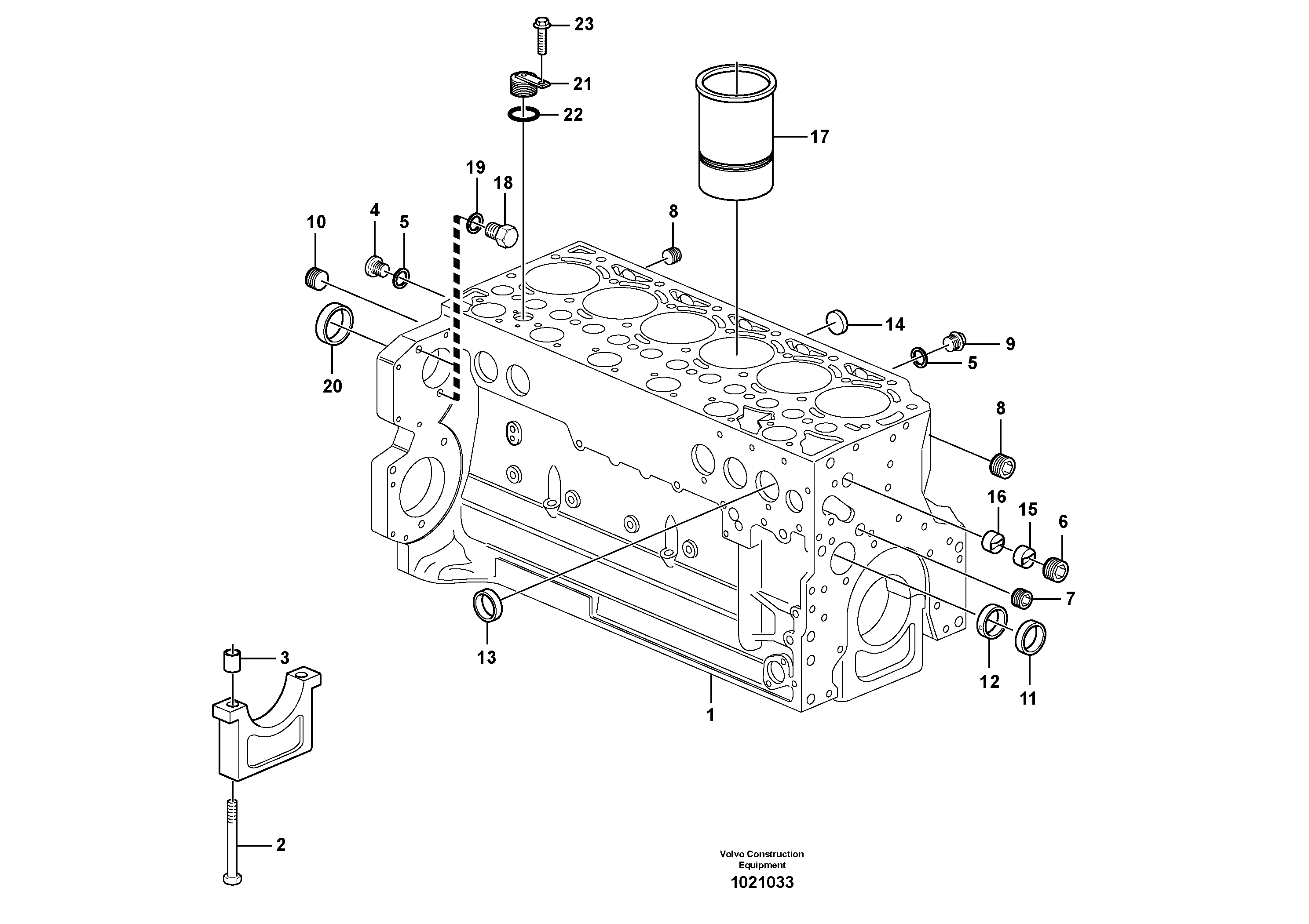 Схема запчастей Volvo L90E - 68662 Блок цилиндров L90E
