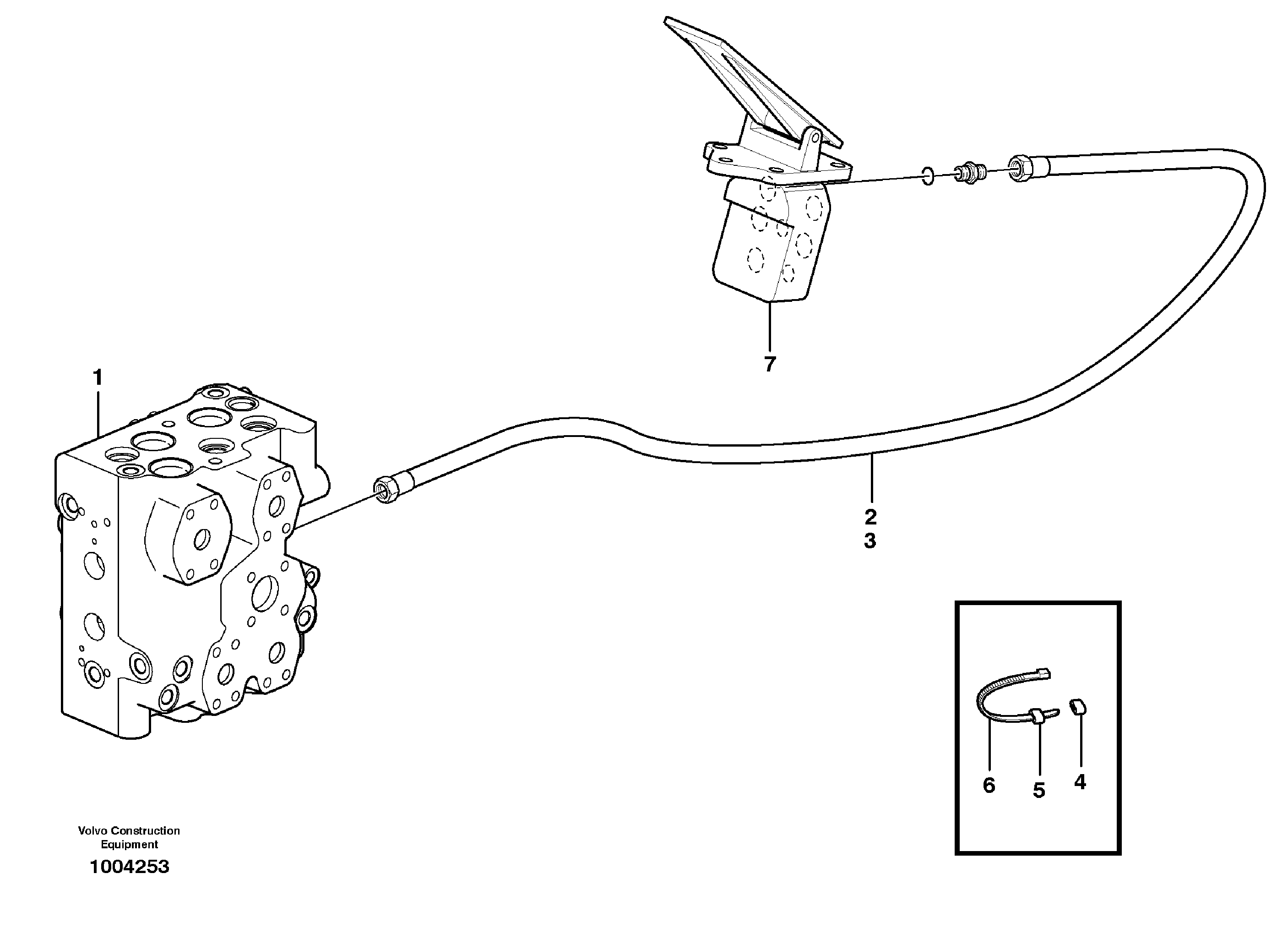 Схема запчастей Volvo L90E - 20540 Drainage line, control valve L90E