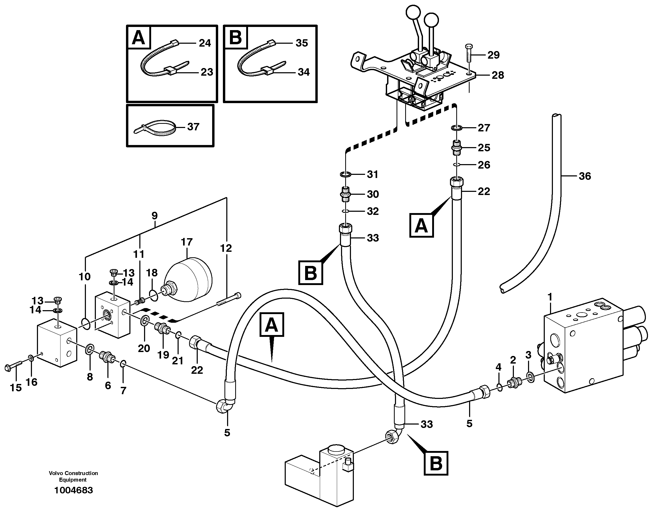 Схема запчастей Volvo L90E - 50769 Servo - hydraulic L90E