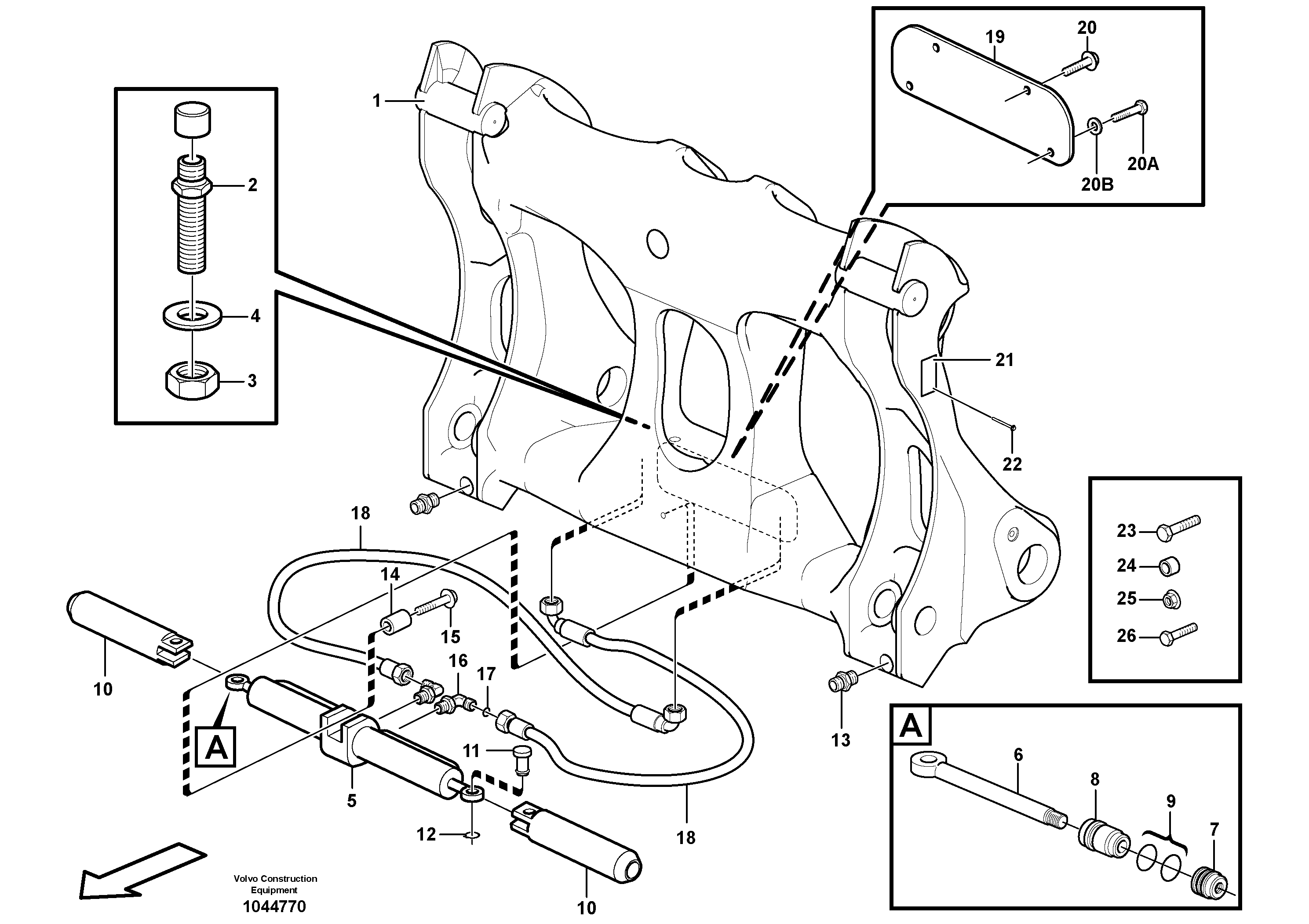 Схема запчастей Volvo L90E - 90231 Attachment bracket L90E