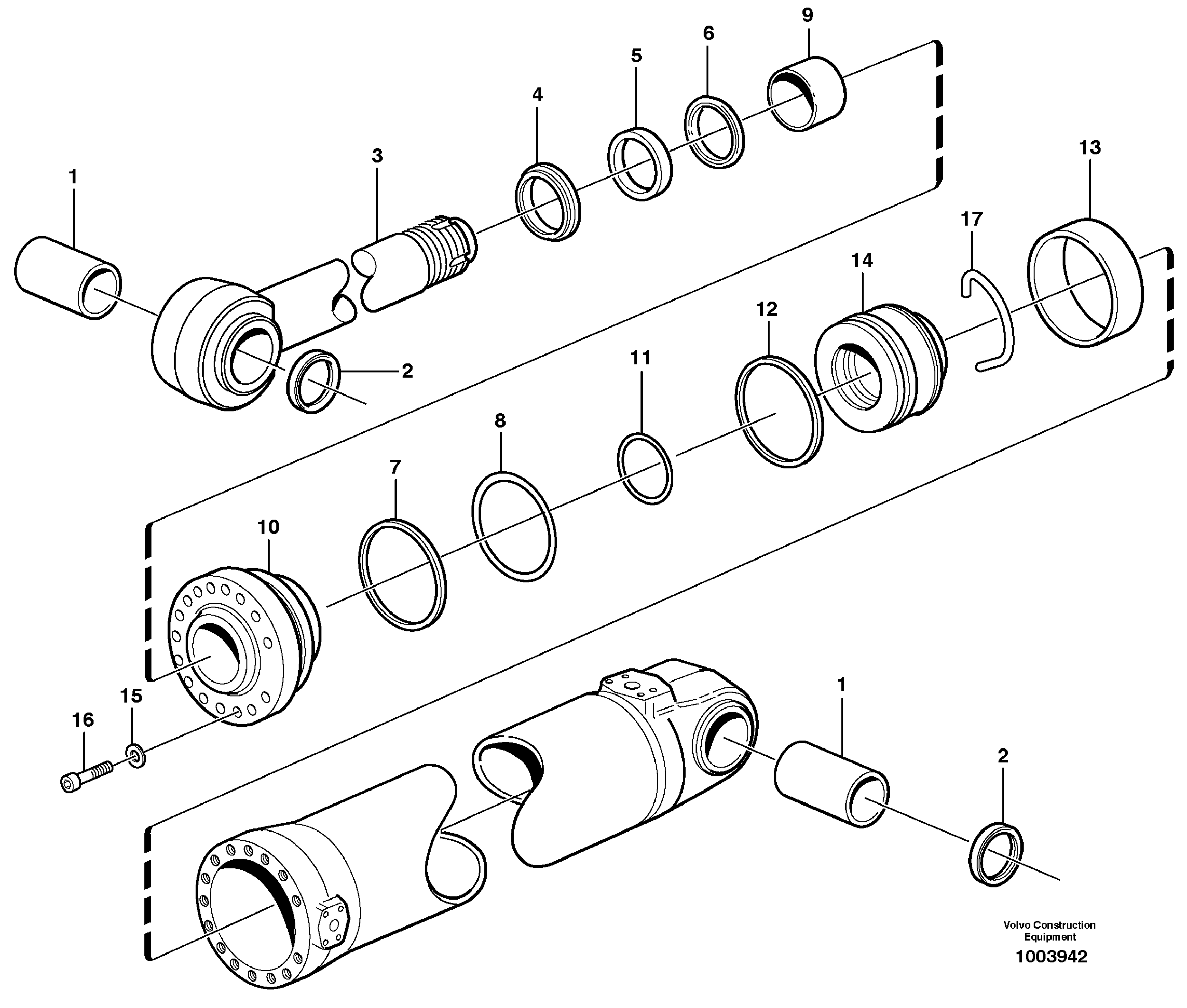 Схема запчастей Volvo L90E - 68180 Hydraulic cylinder, tilt L90E