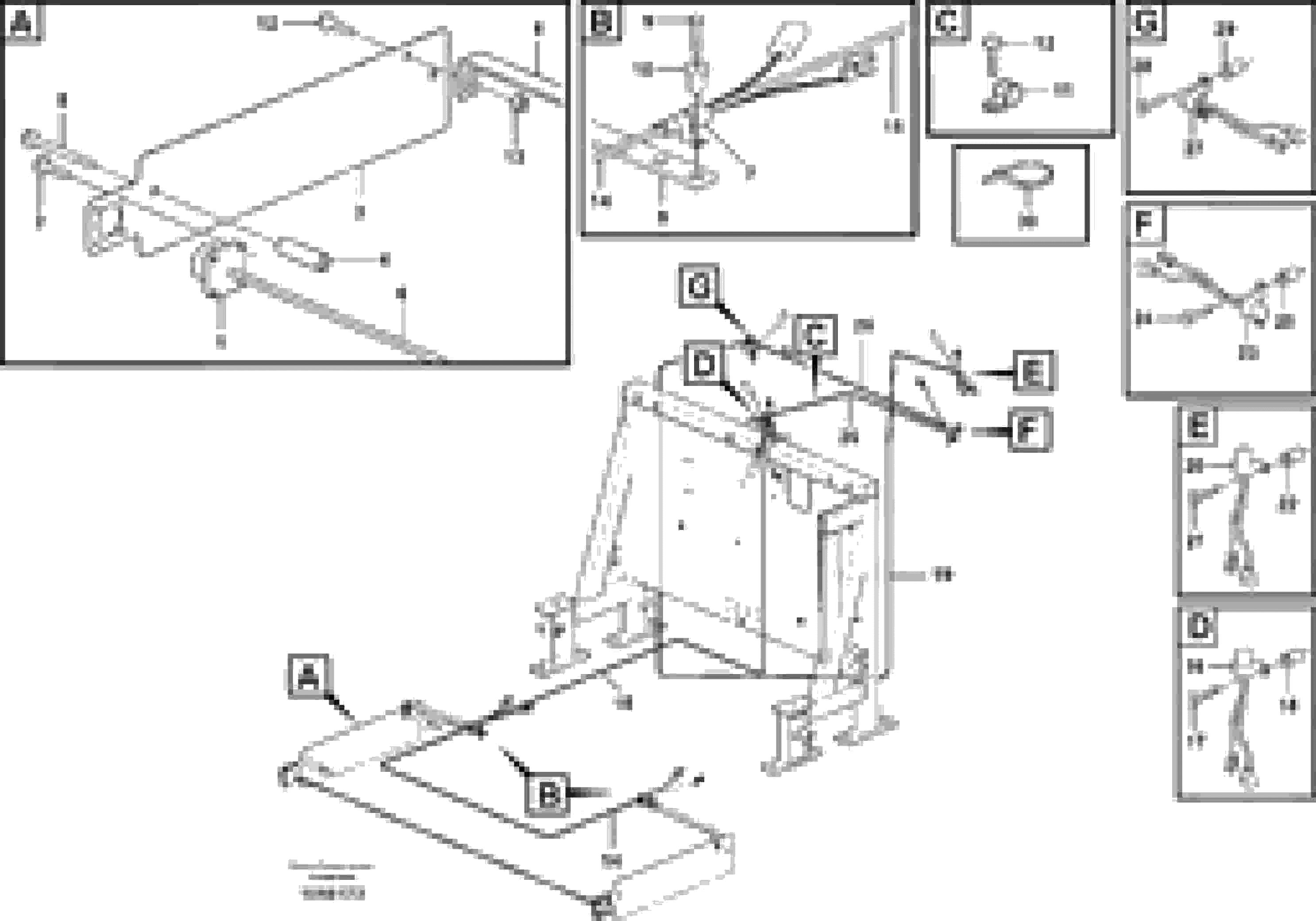 Схема запчастей Volvo L90E - 19932 Cable harness, fire extinguishing system, cab L90E