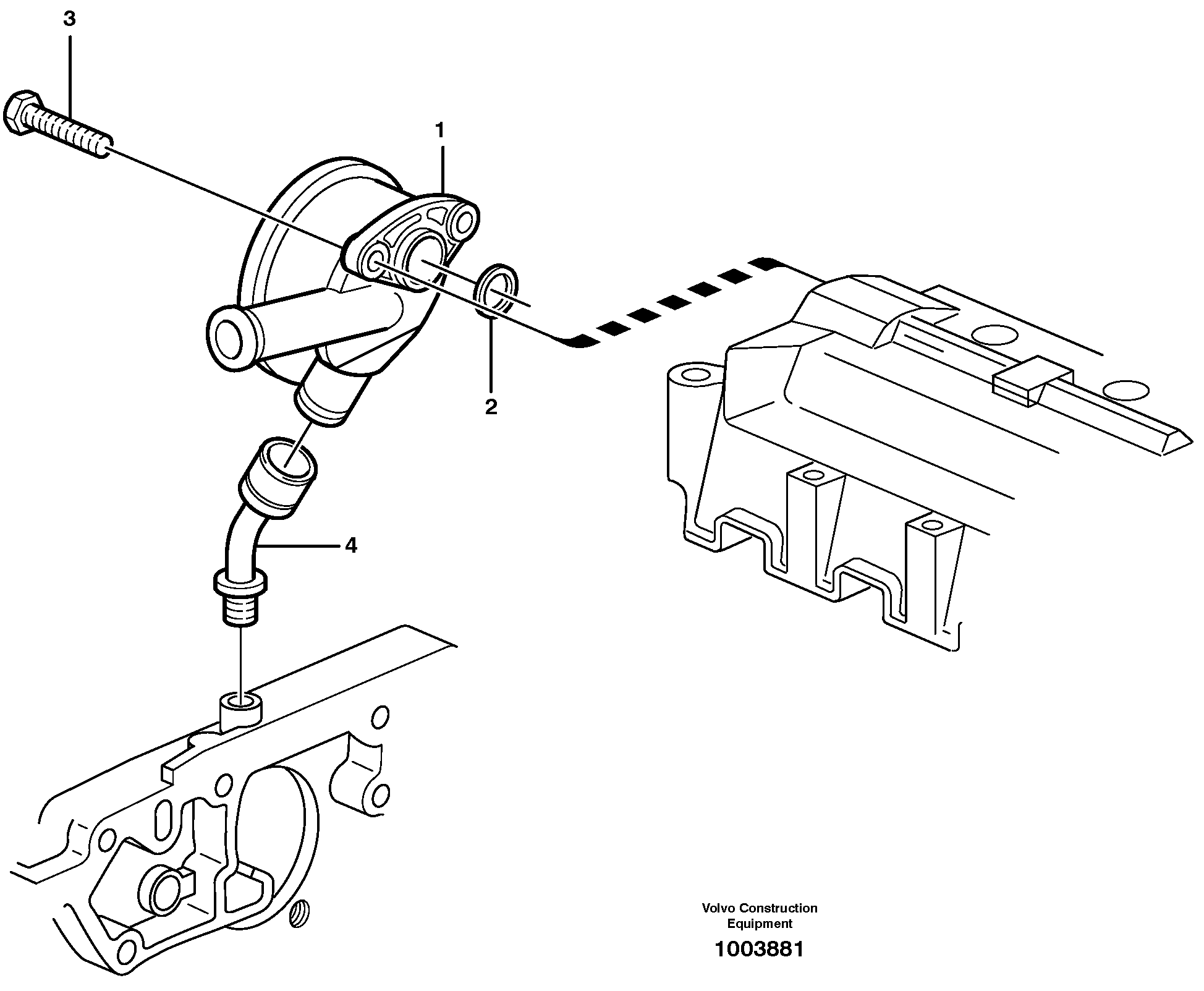 Схема запчастей Volvo L110E - 41353 Crankcase ventilation L110E S/N 1002 - 2165 SWE, 60001- USA,70201-70257BRA