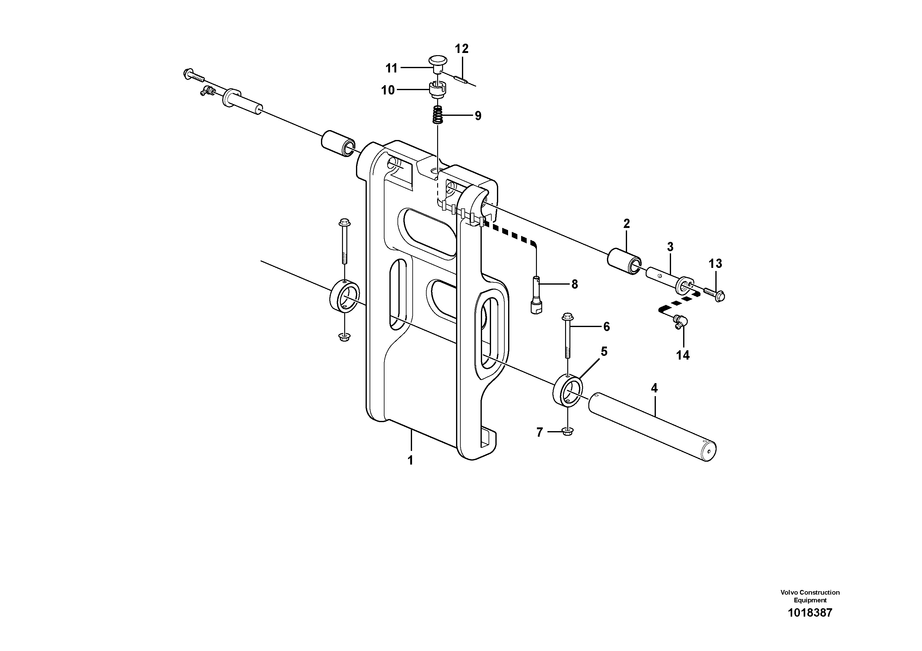 Схема запчастей Volvo L110E - 5111 Subframe ATTACHMENTS ATTACHMENTS WHEEL LOADERS GEN. D - E