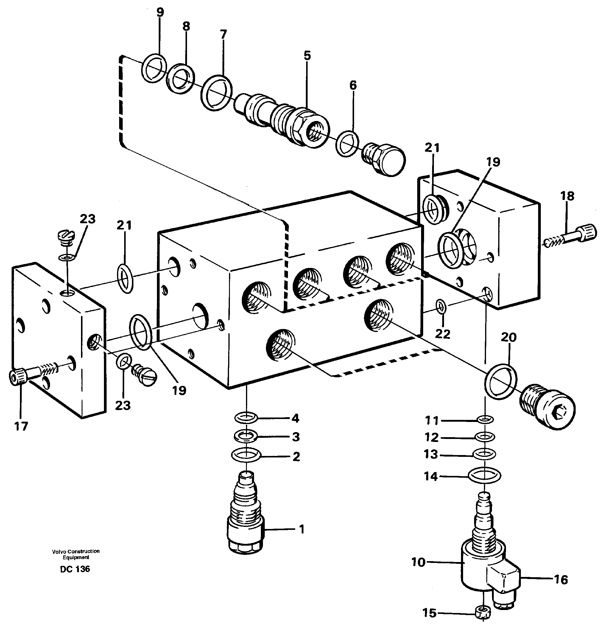Схема запчастей Volvo L110E - 5133 Operating valve ATTACHMENTS ATTACHMENTS WHEEL LOADERS GEN. D - E