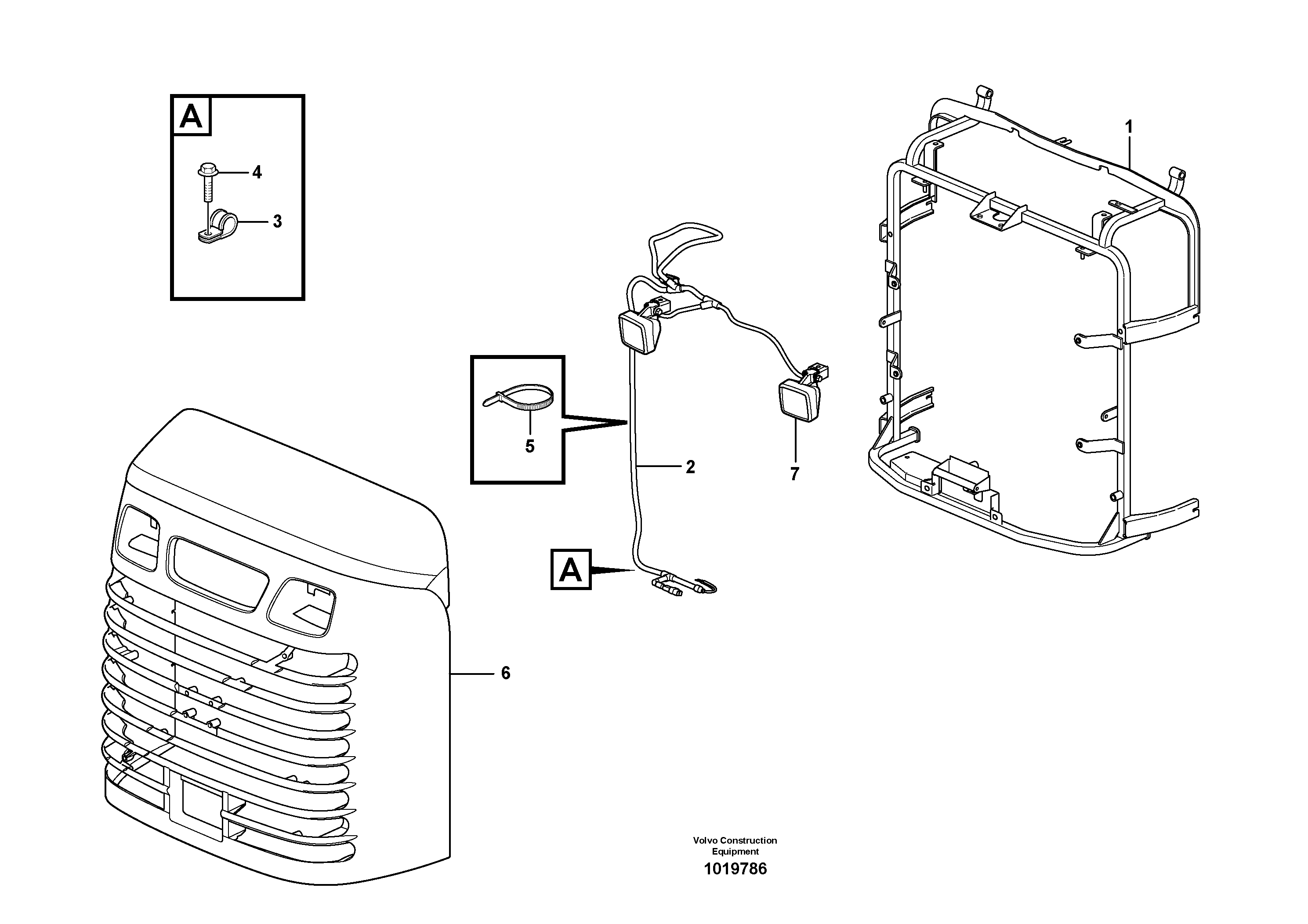 Схема запчастей Volvo L110E - 25370 Radiator casing L110E S/N 2202- SWE, 61001- USA, 70401-BRA