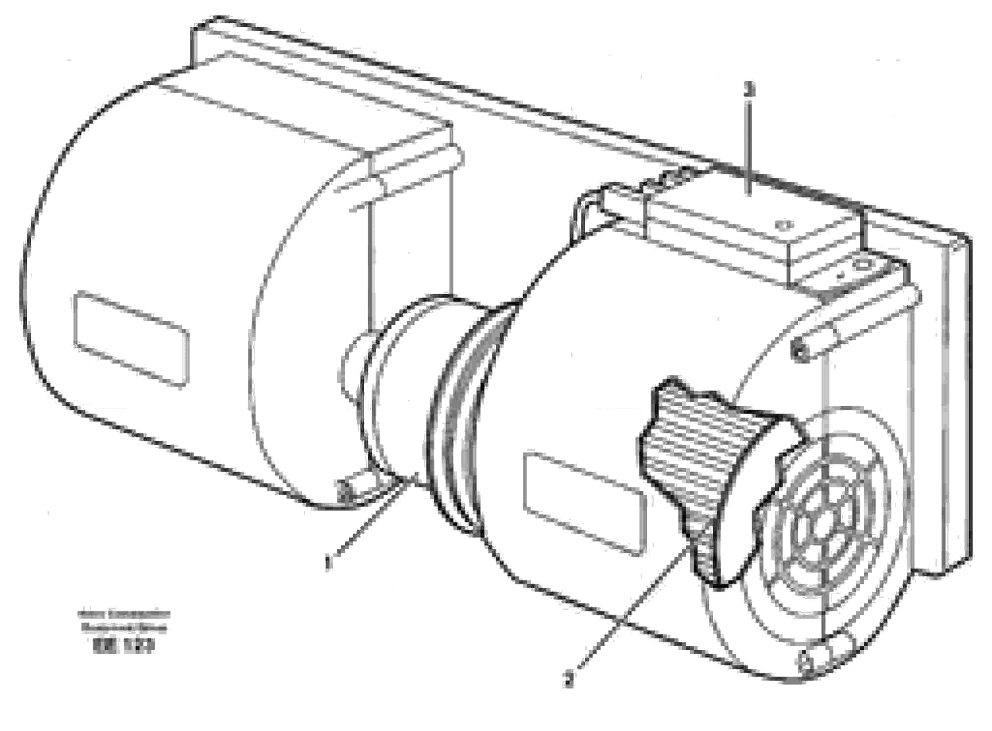 Схема запчастей Volvo L110E - 40998 Fan L110E S/N 1002 - 2165 SWE, 60001- USA,70201-70257BRA