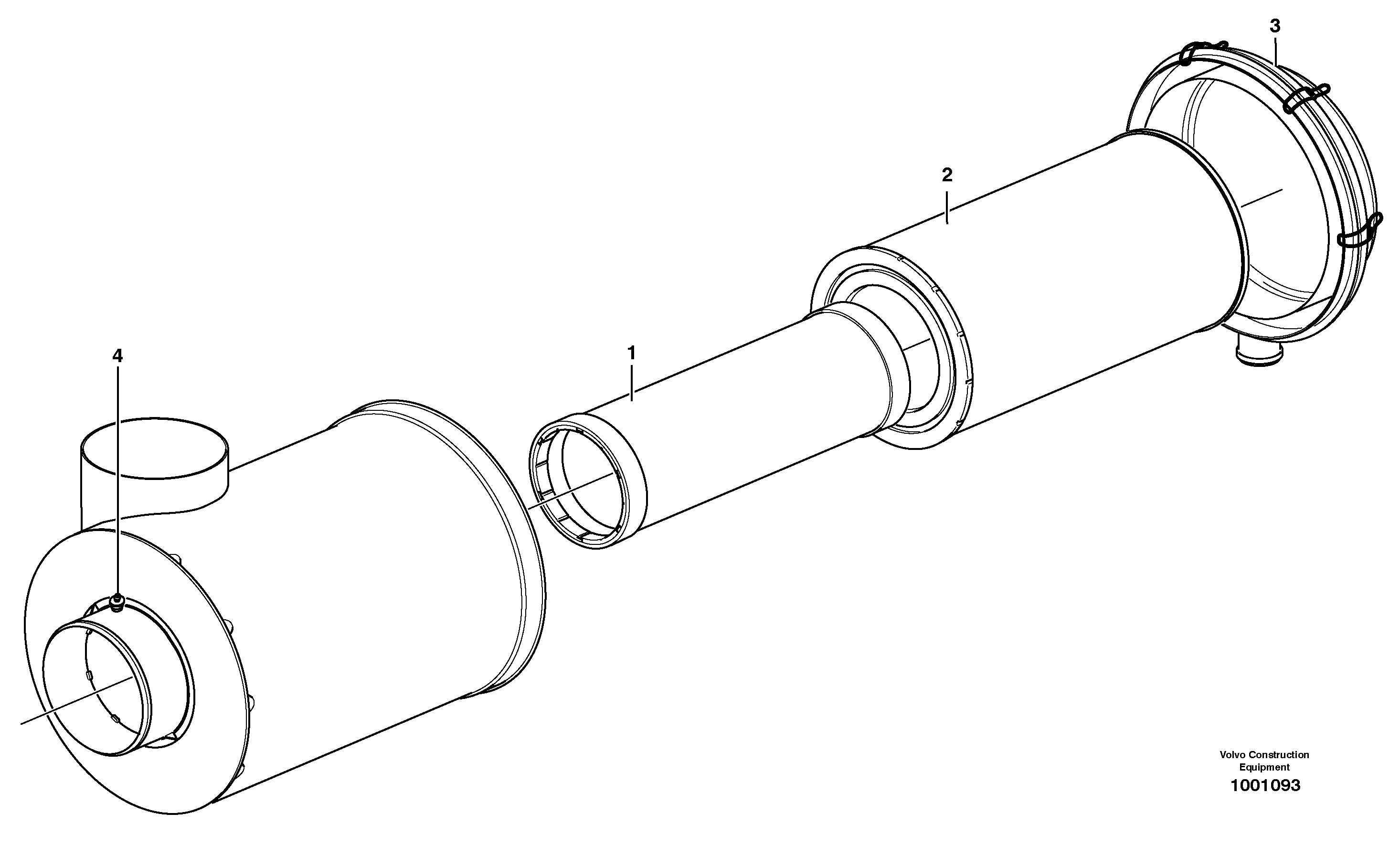 Схема запчастей Volvo L110E - 37698 Фильтр воздушный L110E S/N 1002 - 2165 SWE, 60001- USA,70201-70257BRA