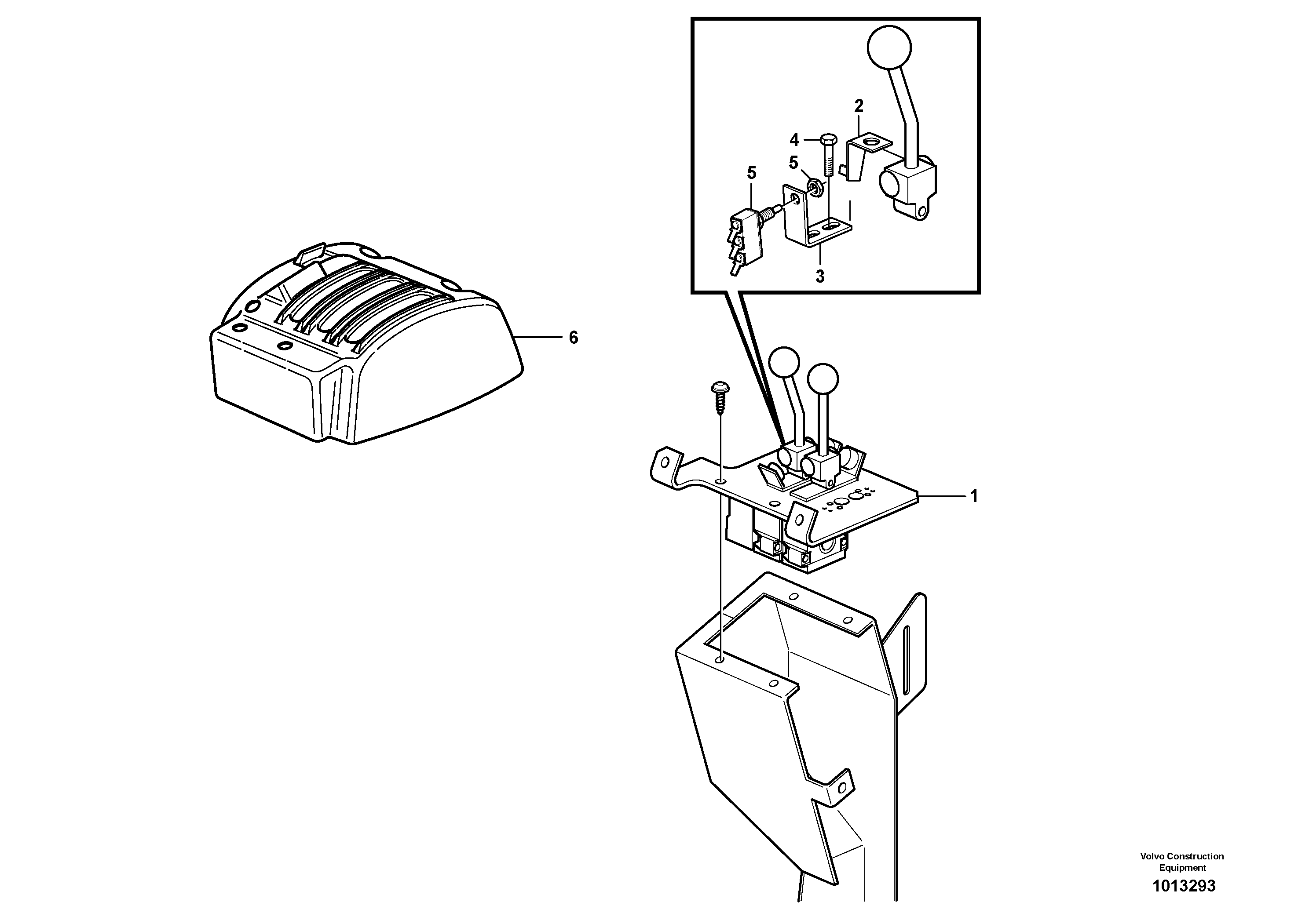 Схема запчастей Volvo L110E - 37465 Servo valve with fitting parts L110E S/N 1002 - 2165 SWE, 60001- USA,70201-70257BRA