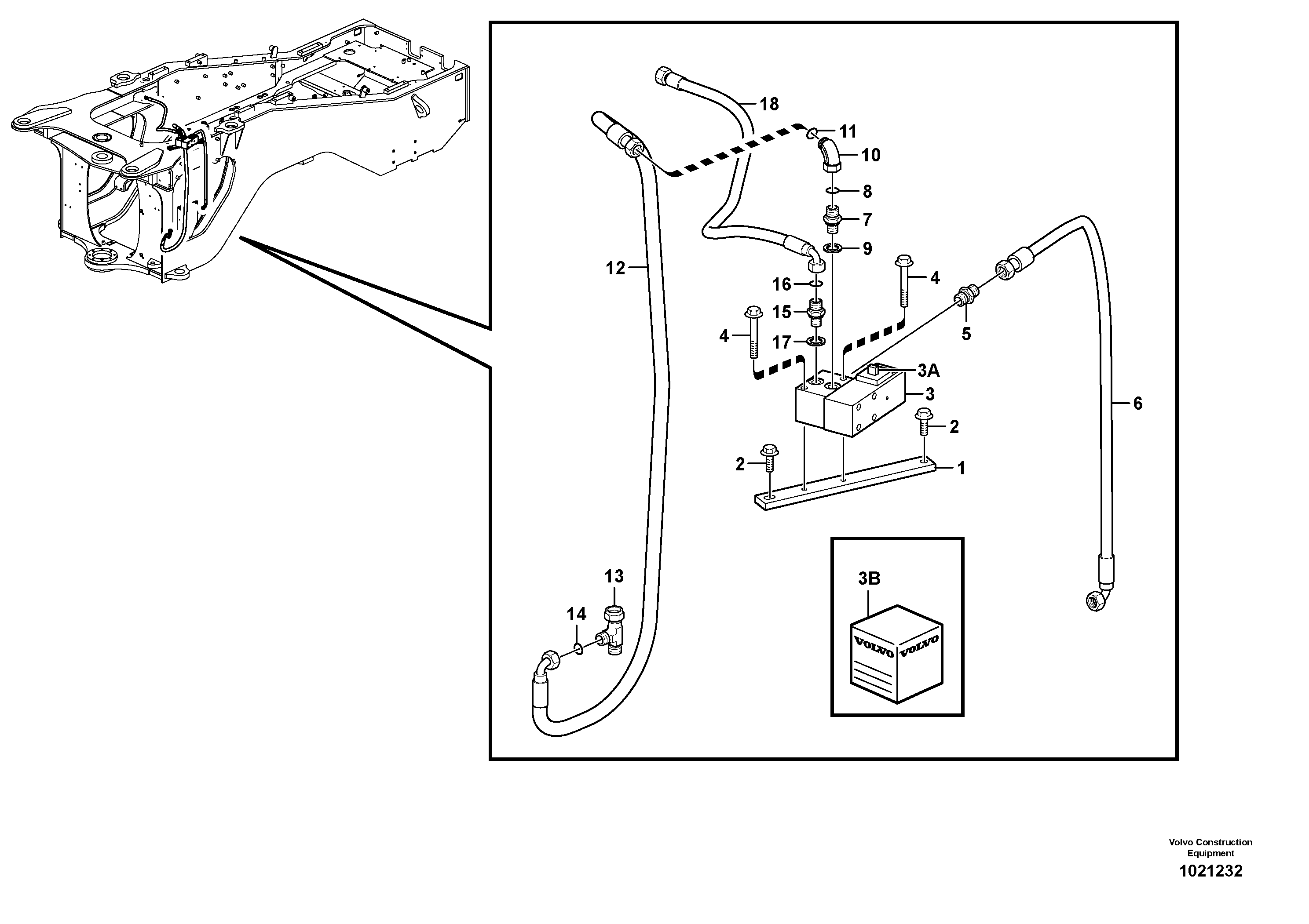 Схема запчастей Volvo L110E - 37472 Hydraulic system, high altitude version L110E S/N 1002 - 2165 SWE, 60001- USA,70201-70257BRA