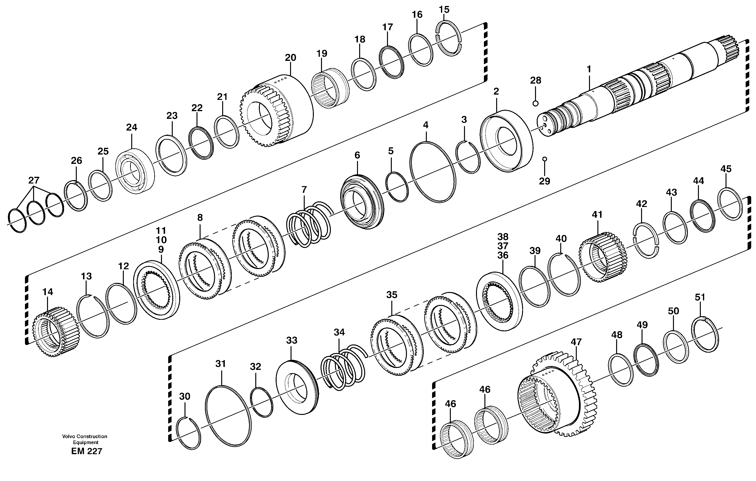 Схема запчастей Volvo L110E - 16050 Hydraulic clutch, 3rd / 4th speed L110E S/N 2202- SWE, 61001- USA, 70401-BRA