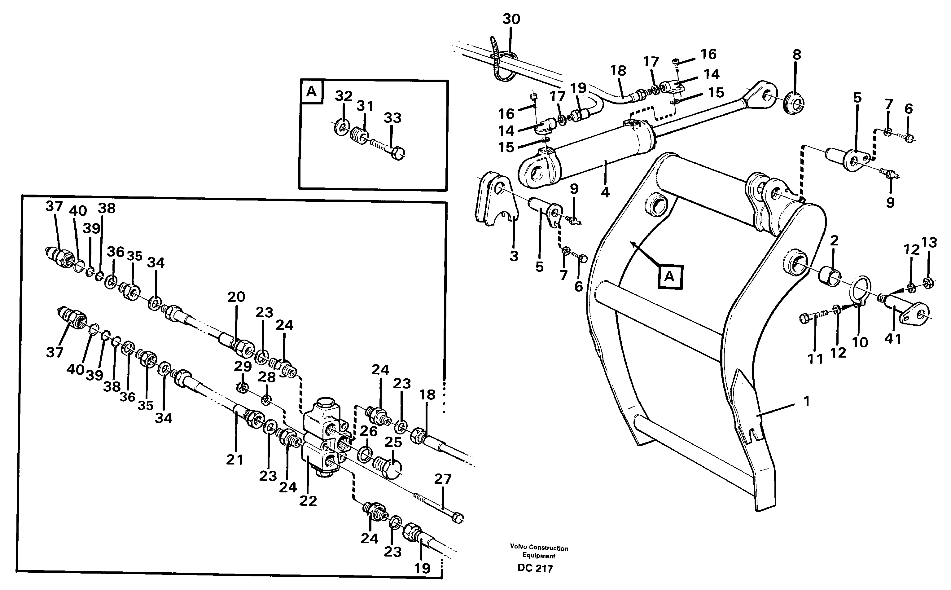 Схема запчастей Volvo L110E - 37900 Holder-on ATTACHMENTS ATTACHMENTS WHEEL LOADERS GEN. D - E