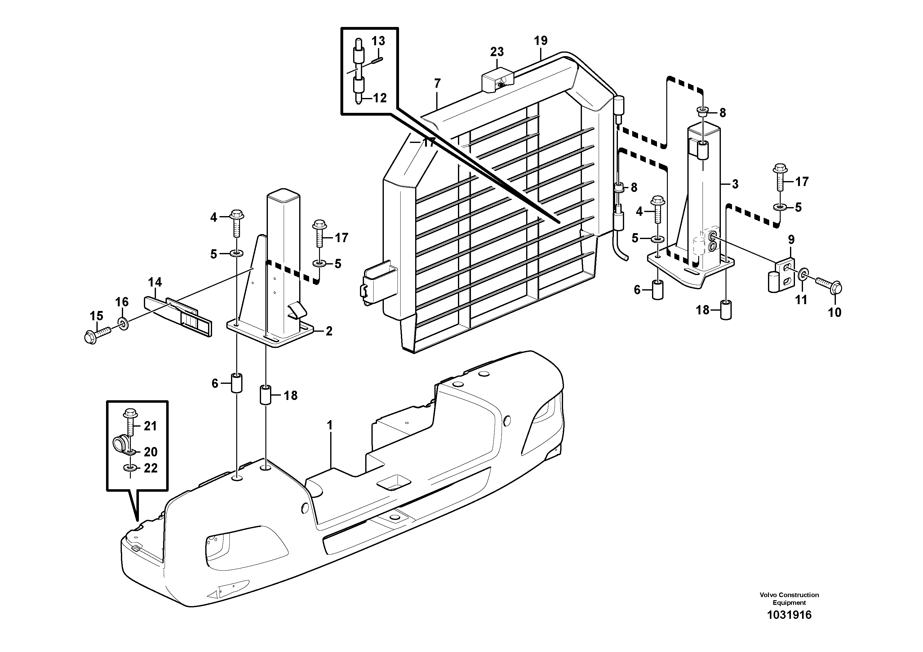 Схема запчастей Volvo L110E - 65098 Radiator, kylare L110E S/N 2202- SWE, 61001- USA, 70401-BRA