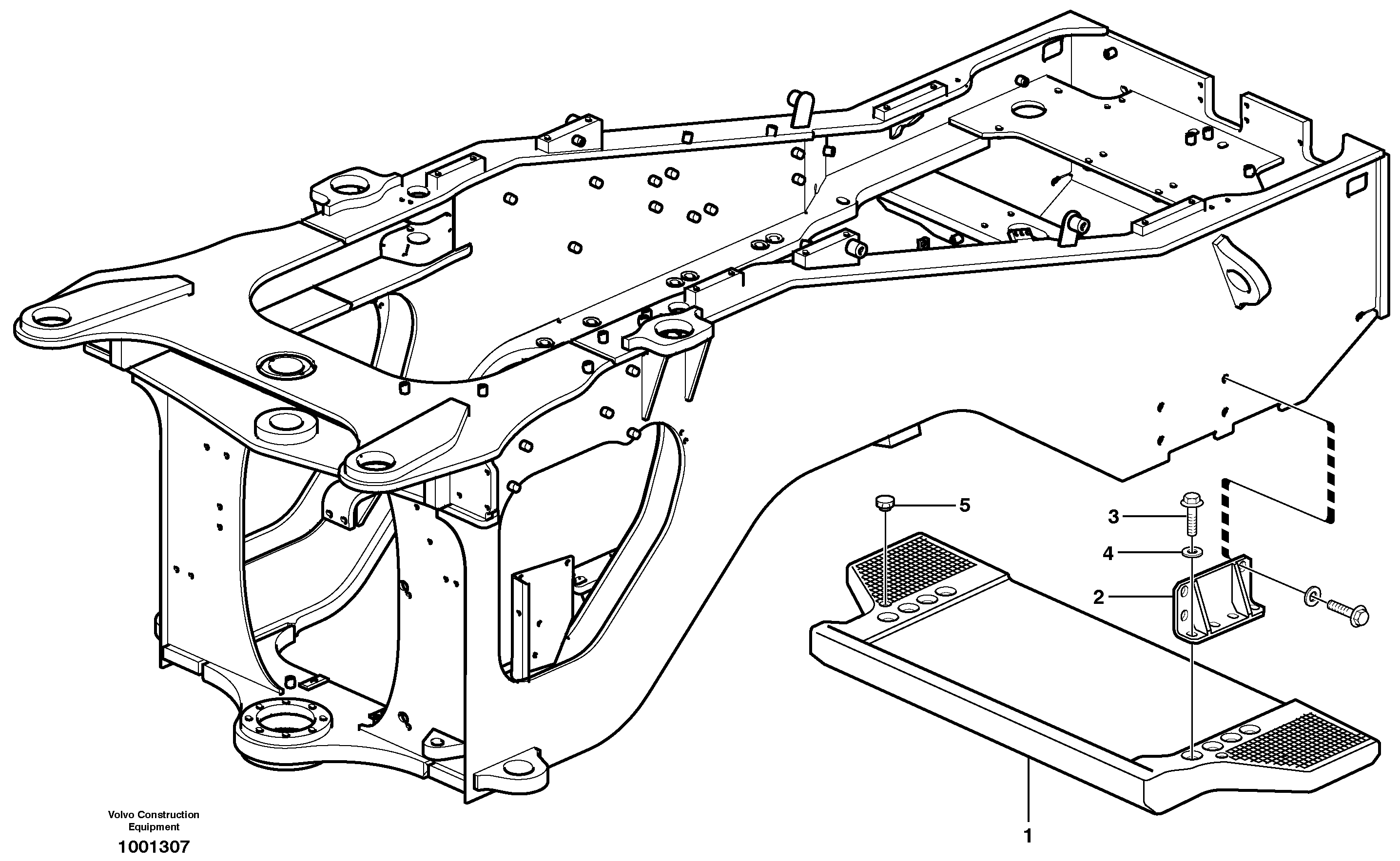 Схема запчастей Volvo L110E - 53455 Противовес L110E S/N 2202- SWE, 61001- USA, 70401-BRA