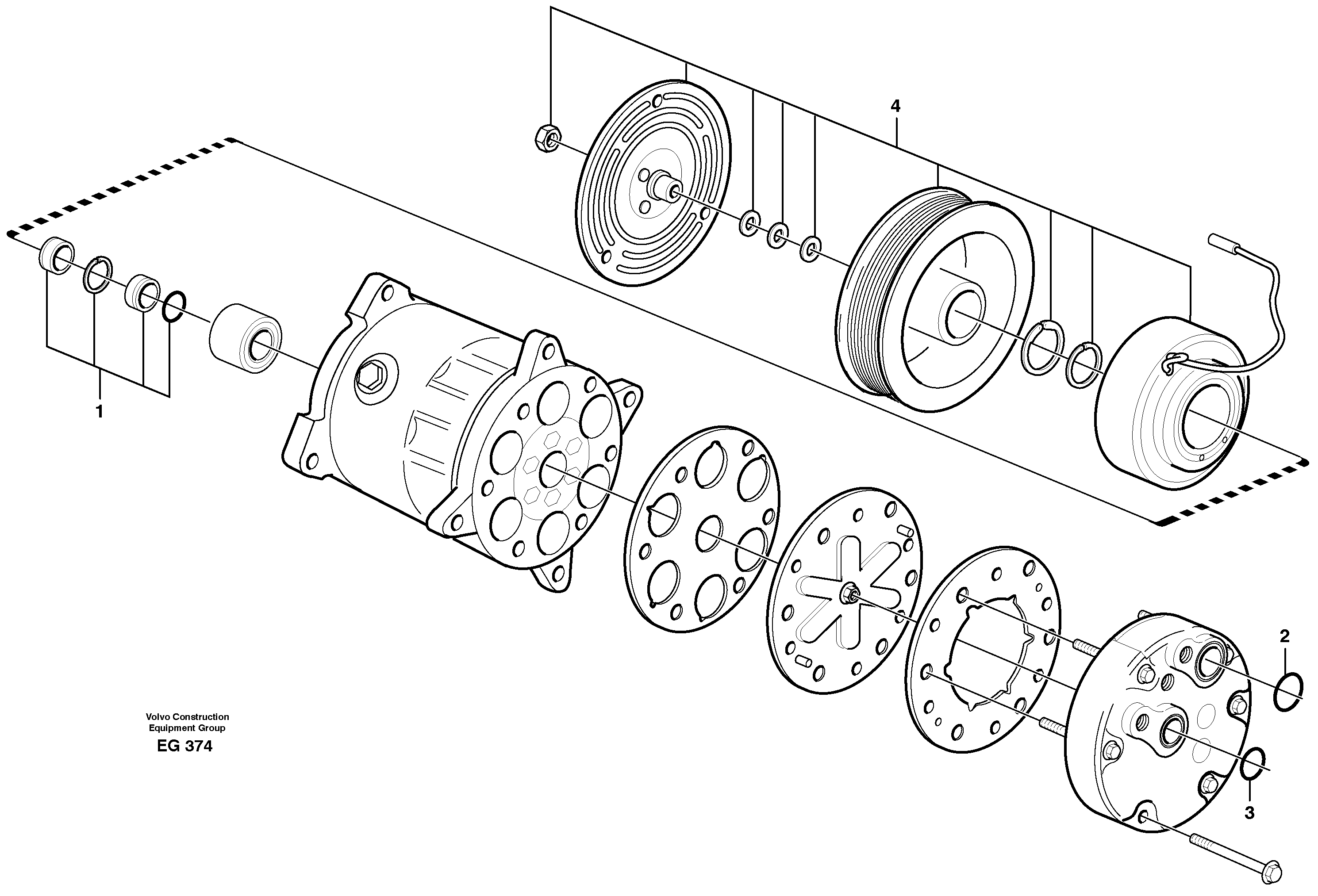 Схема запчастей Volvo L180D - 20664 Compressor L180D